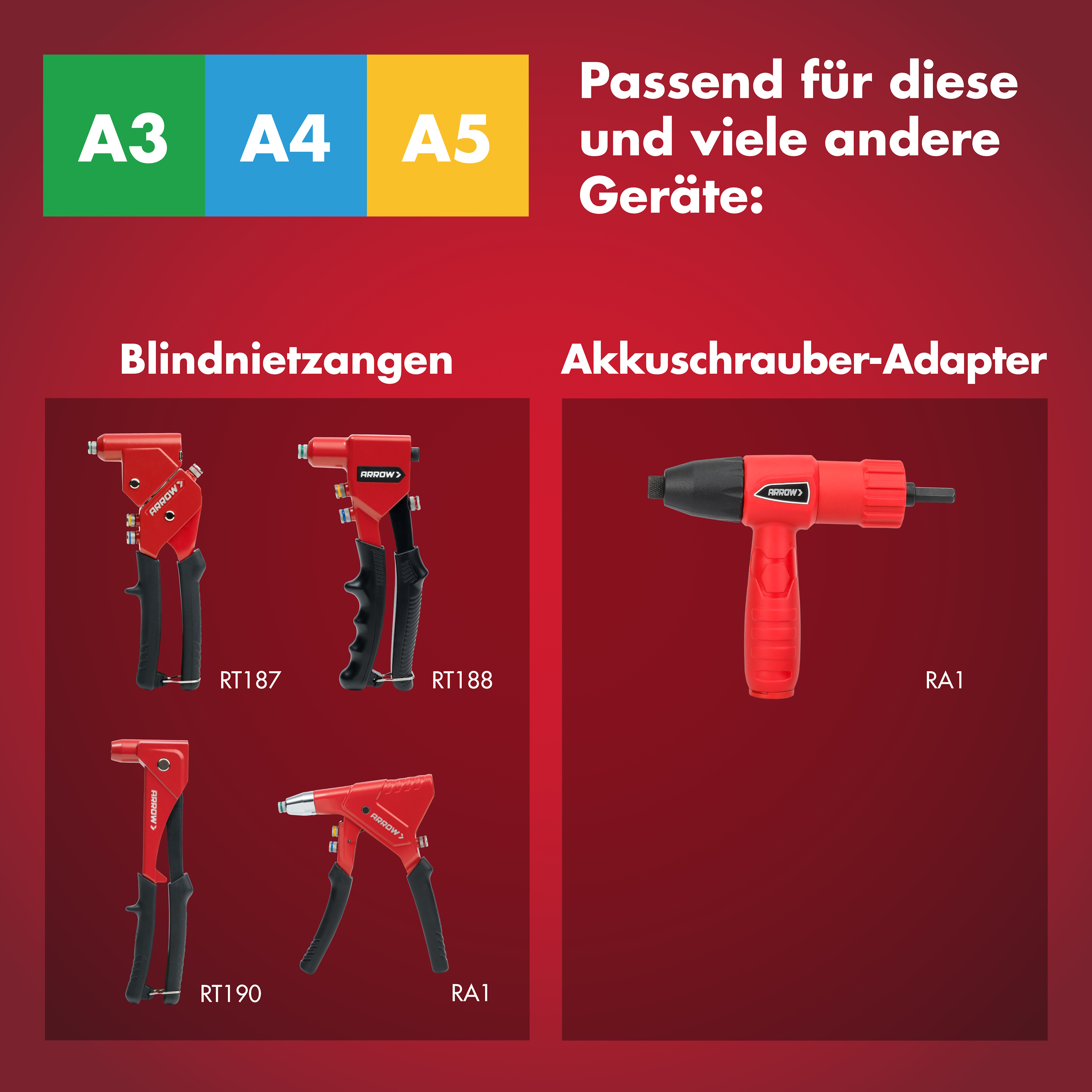 Arrow Blindniete Typ A5 Ø 5 x 10 mm Aluminium 50 Stück