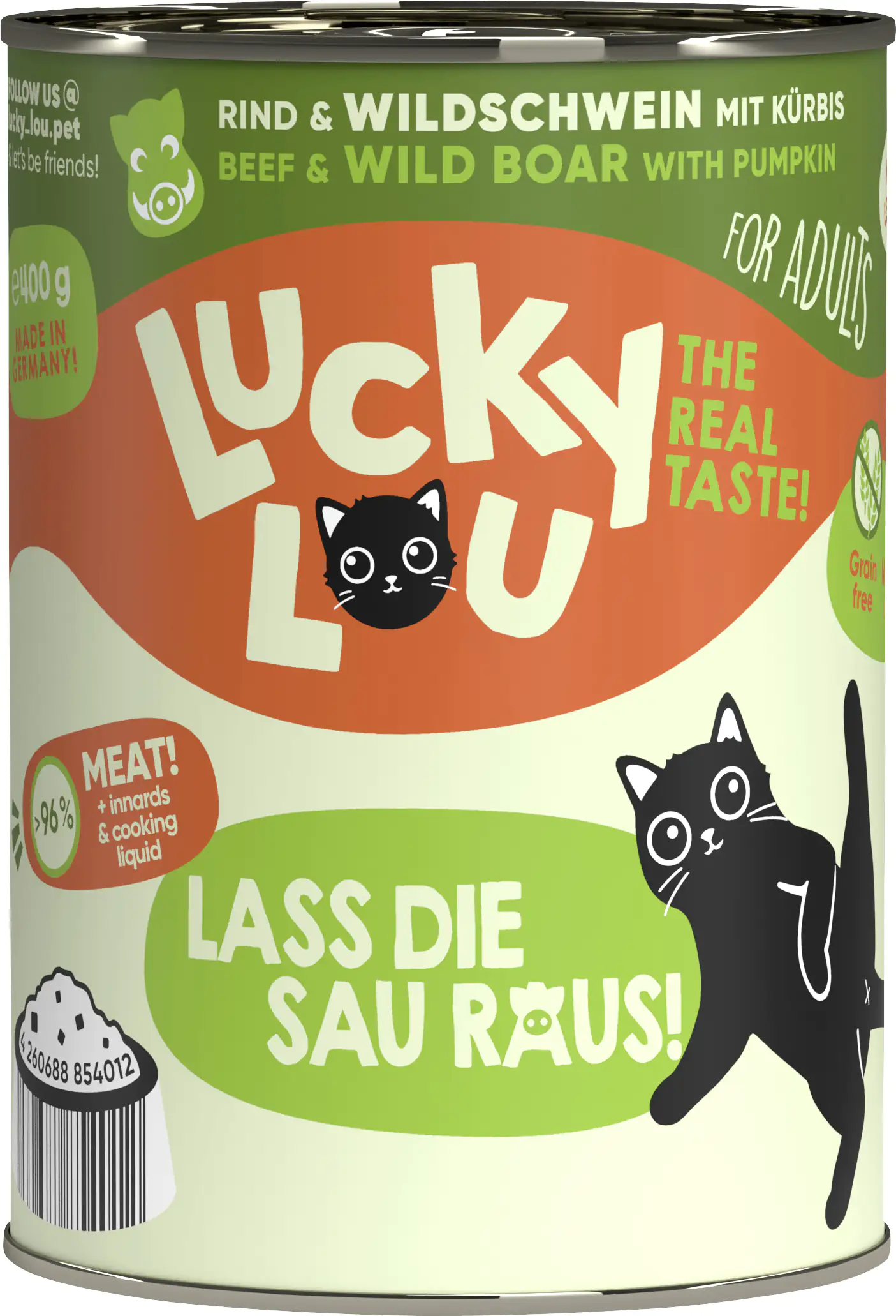 Lucky Lou Lifestage Adult Rind und Wildschwein 400g