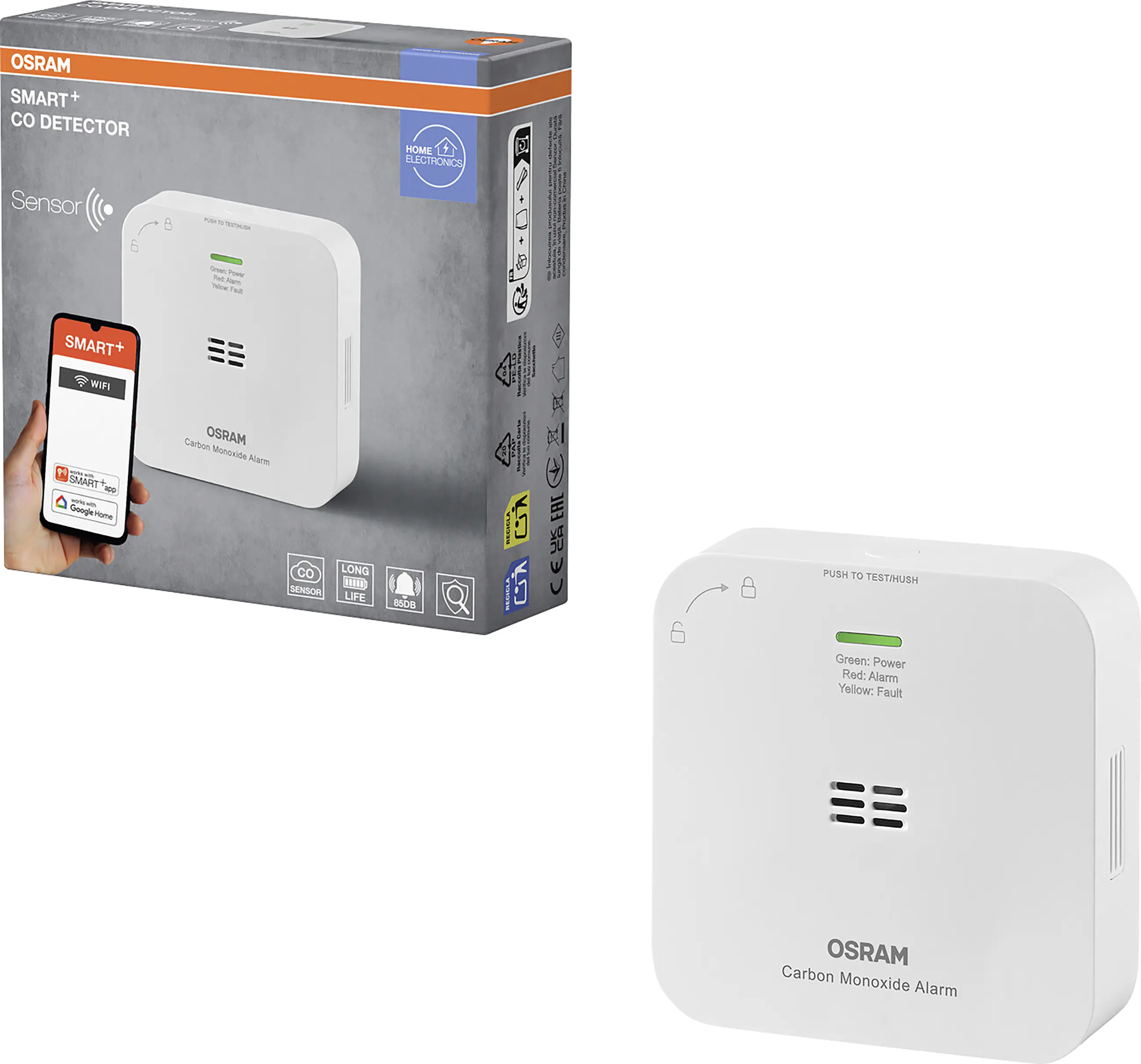 Osram Smart+ WiFi Kohlenmonoxiderkennung-Sensor weiß Osram Smart+ WiFi Kohlenmonoxiderkennung-Sensor weiß