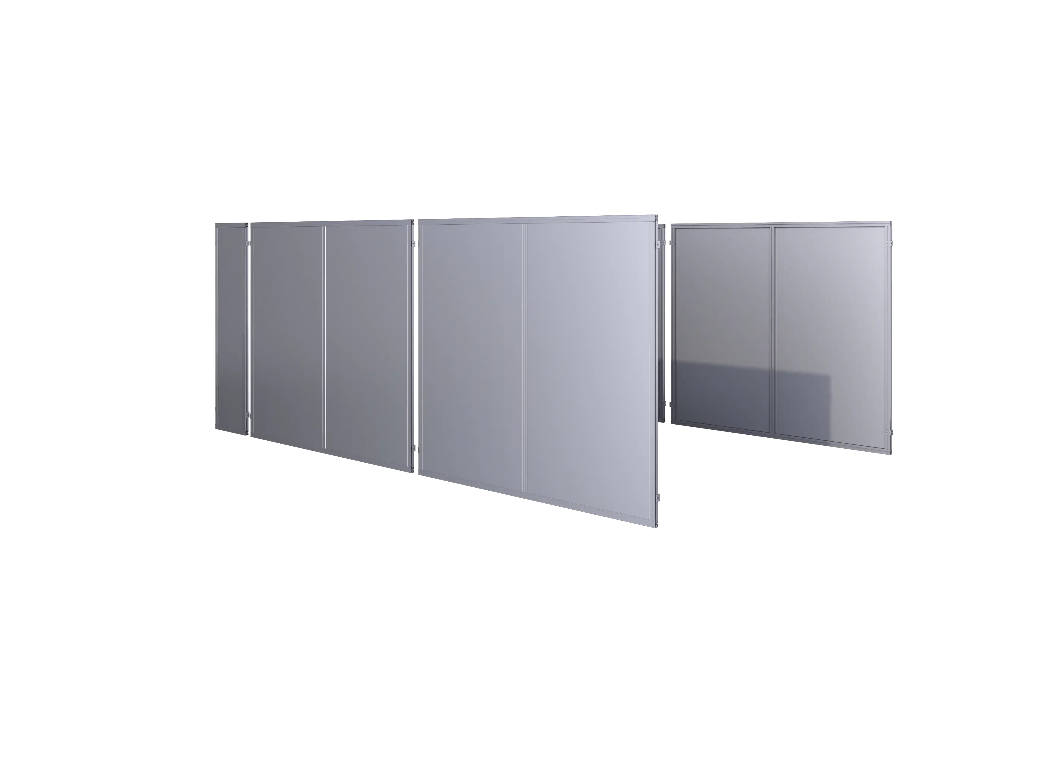 KGT Seitenelement AVB für Carport Elbe 2m silber 2,05 x 1,75 m