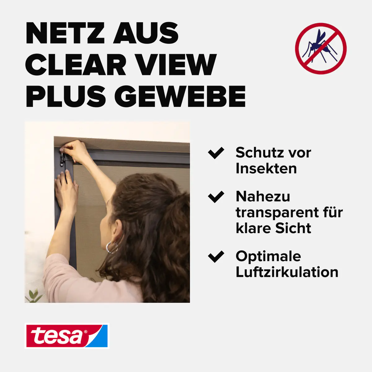 tesa Fliegengitter-Tür Comfort im Alurahmen 120 x 240 cm weiß