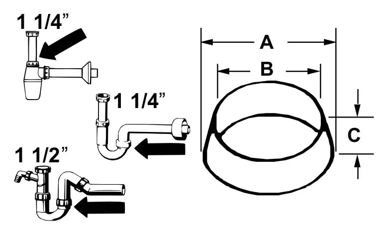 Cornat Siphondichtung 1 1/4''