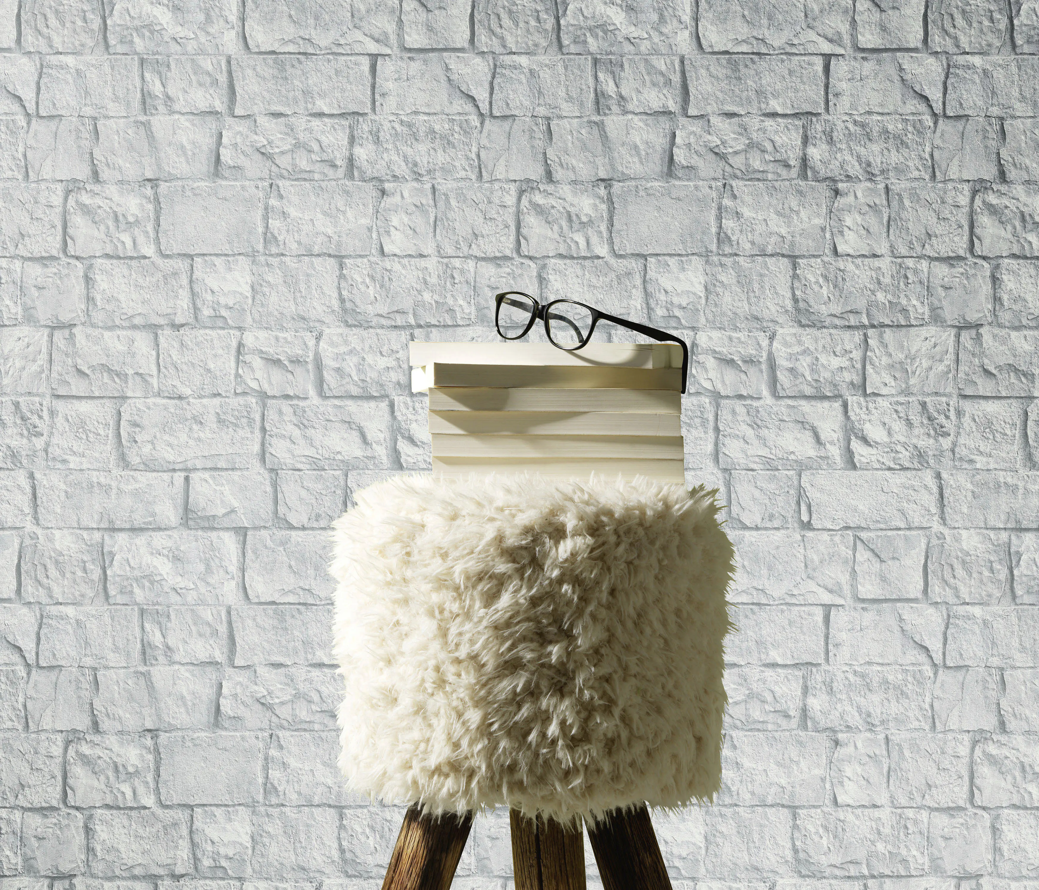 Erismann Vliestapete Stein hellgrau 10,05 x 0,53 m