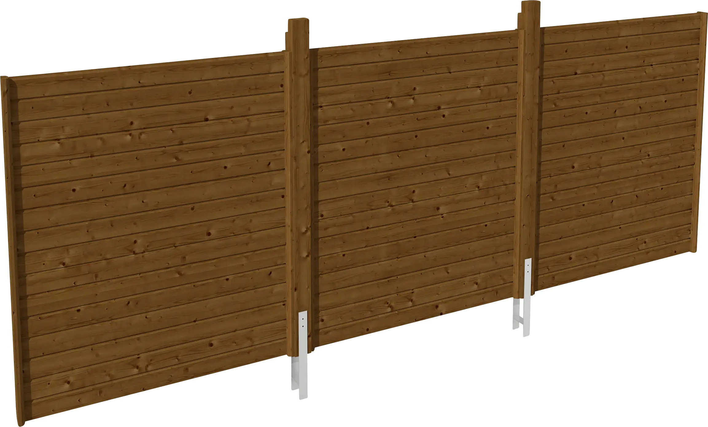 SKAN HOLZ Rückwand Profilschalung 550x200cm, lasiert in Nussbaum