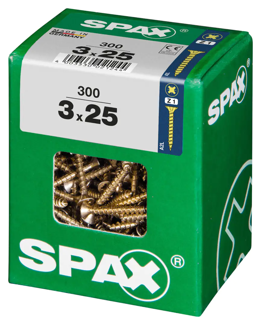 Spax Universalschrauben 3.0 x 25 mm PZ 1 - 300 Stk.