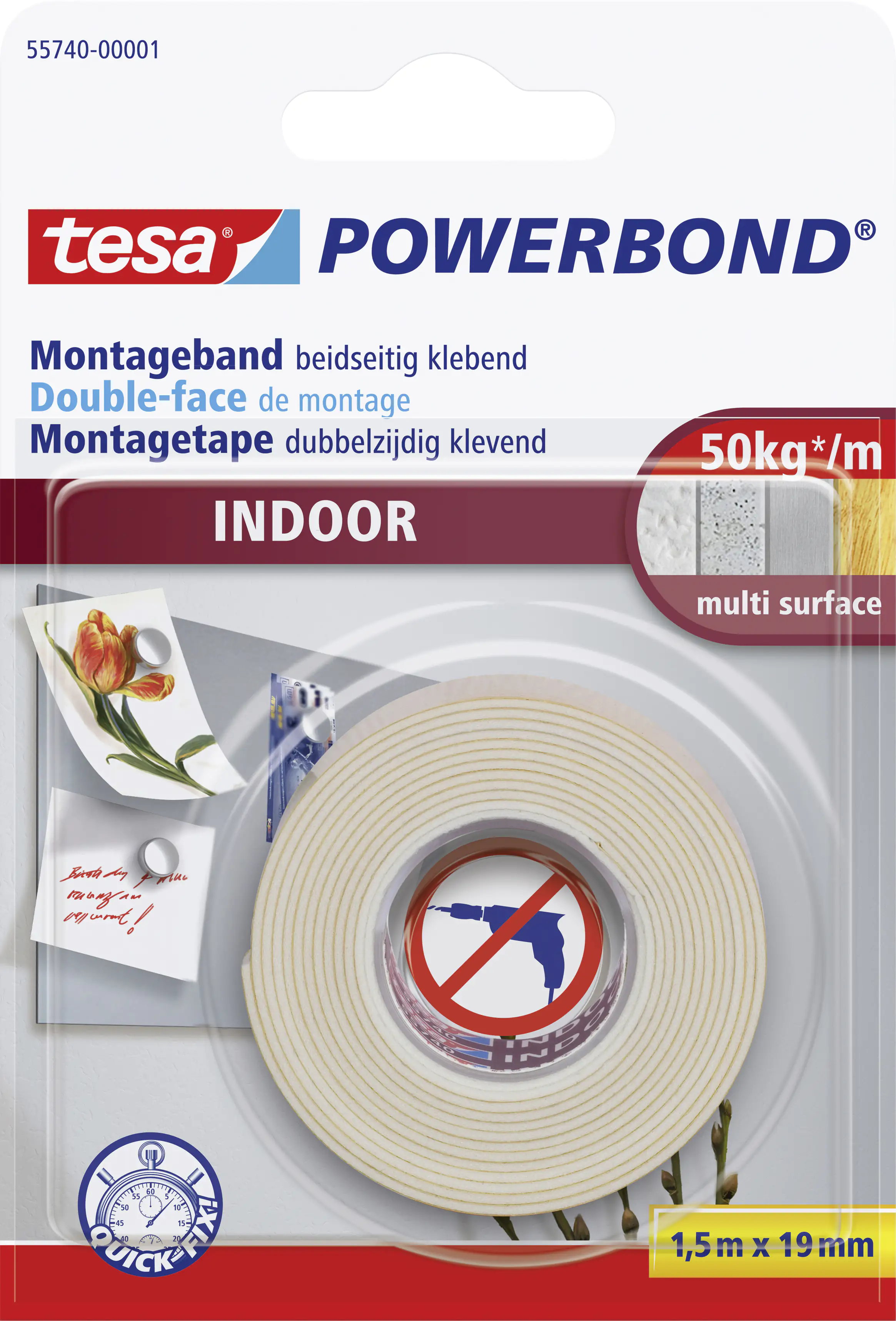 tesa doppelseitiges Montageband Indoor 1,5 m x 19 mm tesa doppelseitiges Montageband Indoor 1,5 m x 19 mm