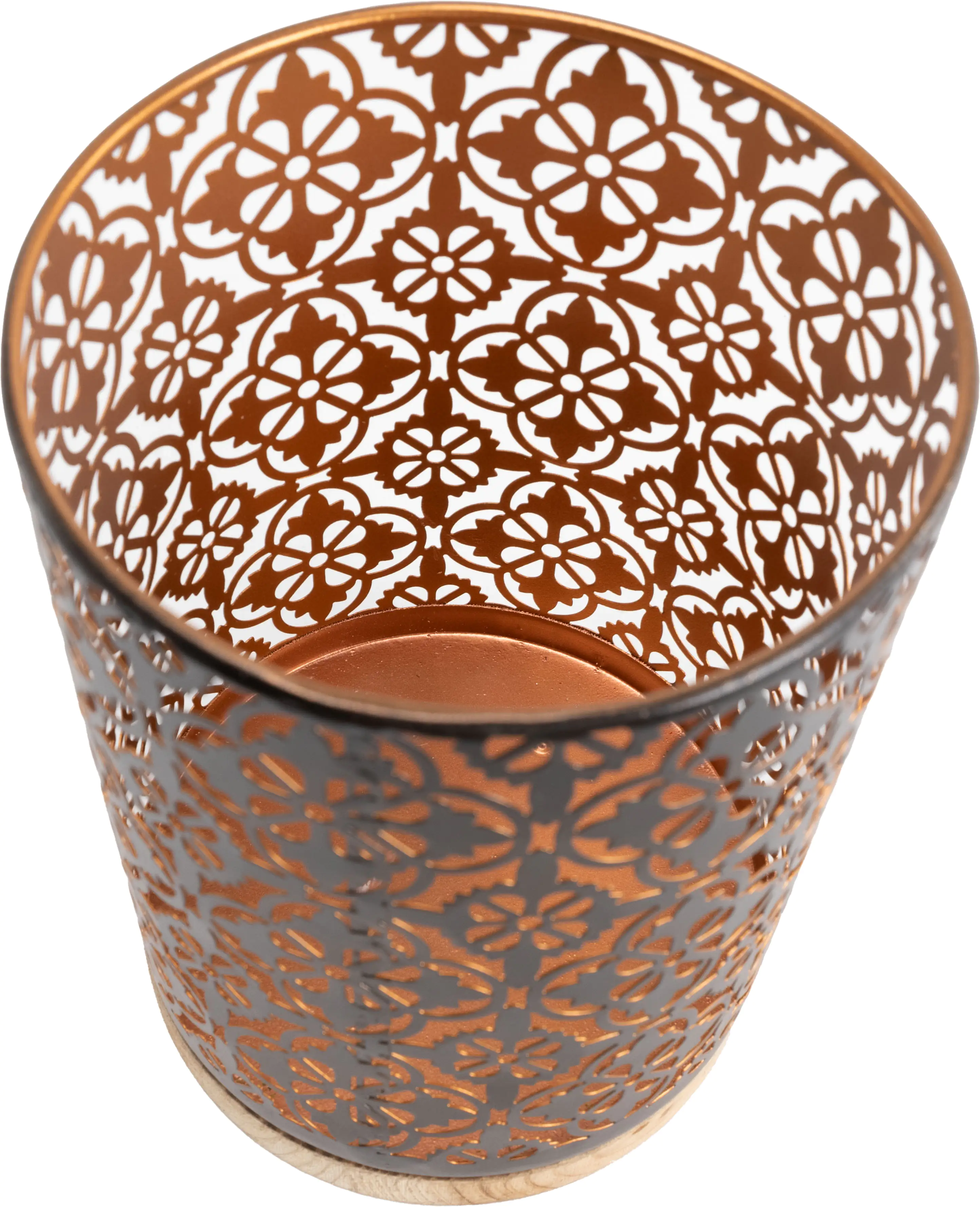 TrendLine Windlicht Metall Ø 12 cm schwarz gold