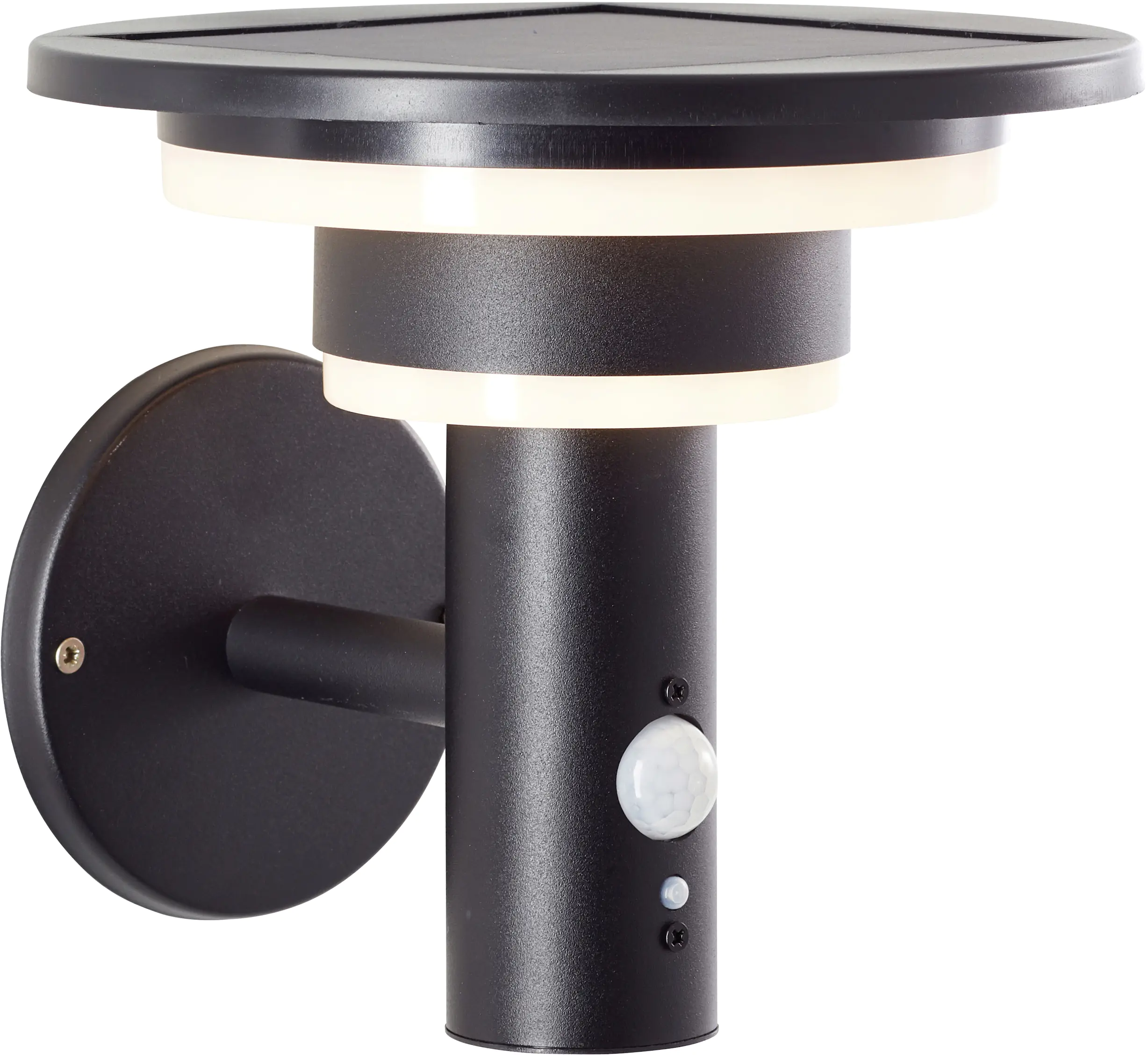 Brilliant Solar-Außenwandleuchte Garvina 3W warmweiß Bewegungsmelder