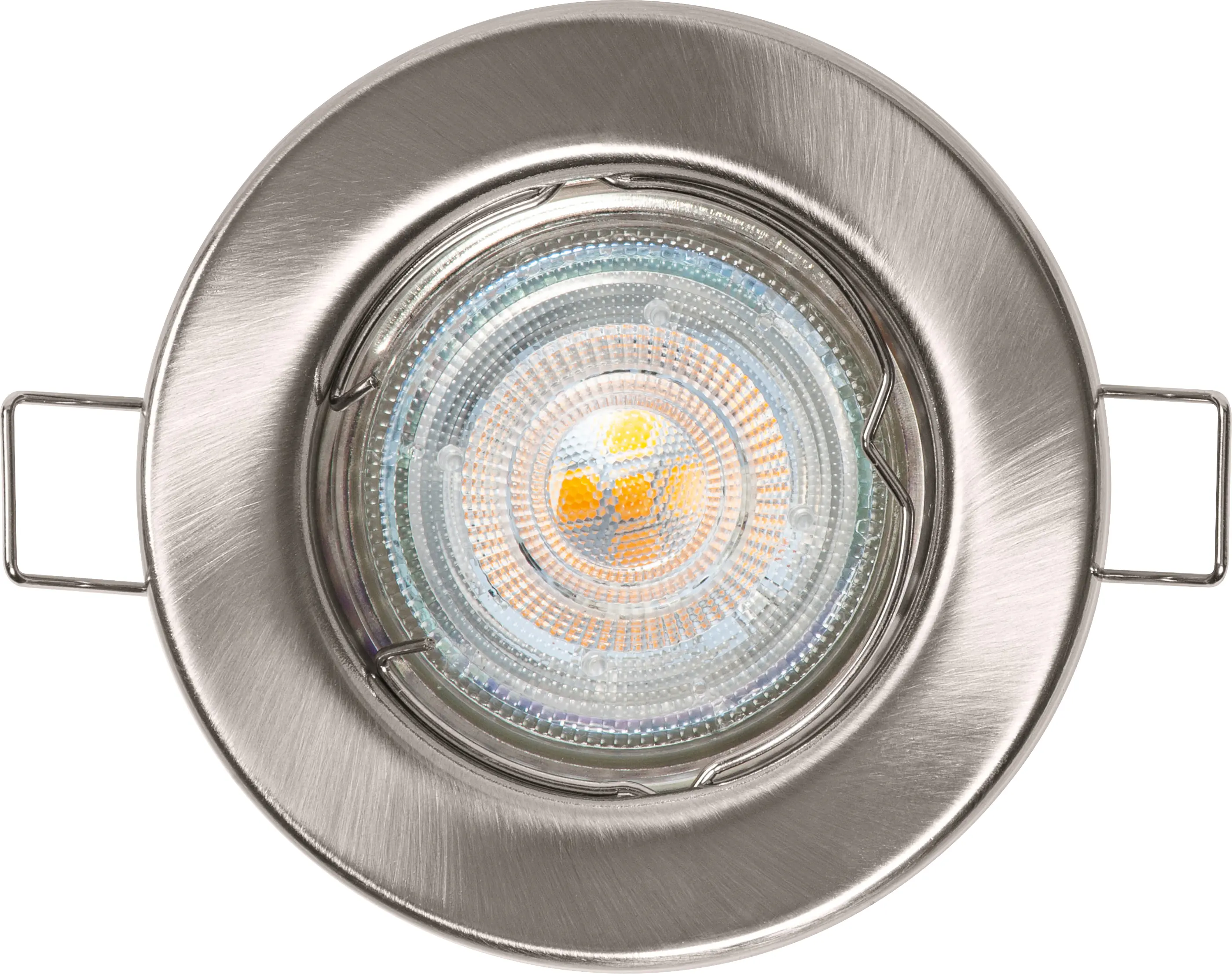 Ledvance LED Einbauleuchte 3-er Set GU10 nickel gebürstet rund