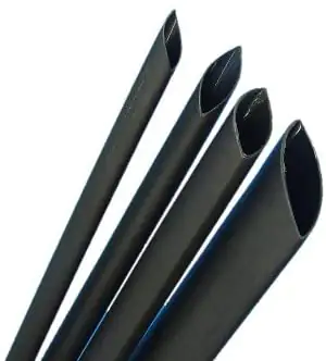 Schrumpfschlauch 4,8 - 2,4 mm Schrumpfrate 2:1, schwarz, 100 cm