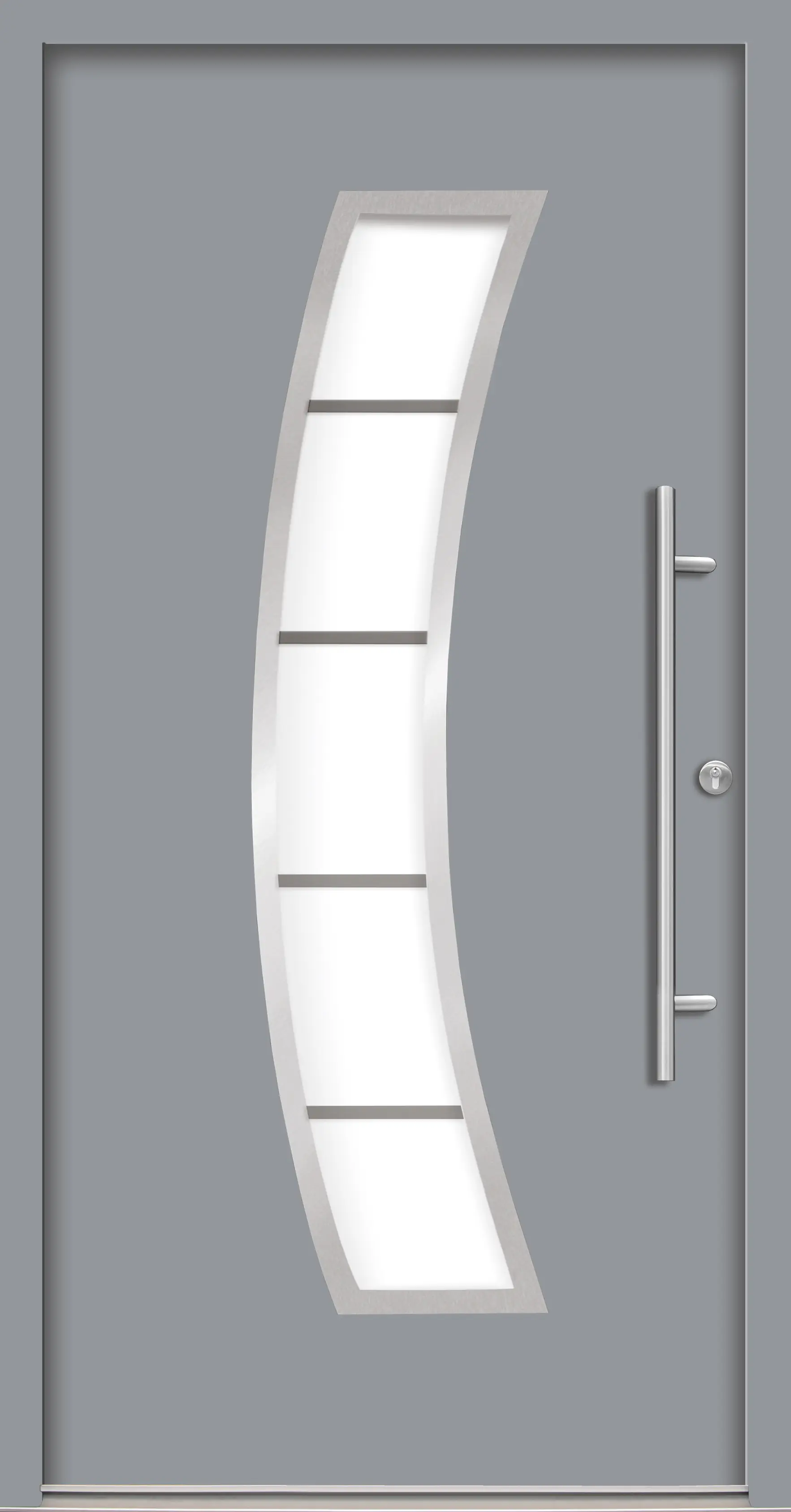 Splendoor Haustür Passivedoor Premium P14 Grau DIN Rechts 100 x 210 cm