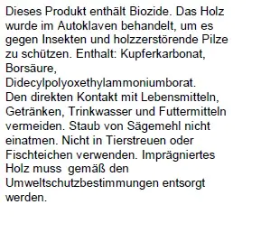 Kesseldruckimprägnierter Baumpfahl 70 cm, Ø 6 cm