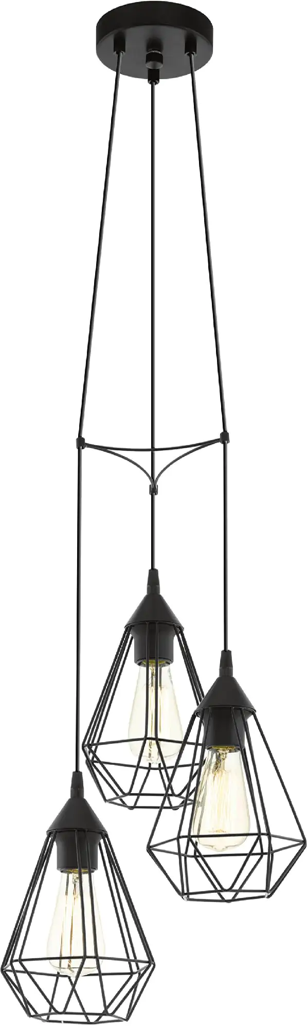Eglo 3er Pendelleuchte Tarbes schwarz Ø 31 cm E27 Eglo 3er Pendelleuchte Tarbes schwarz Ø 31 cm E27