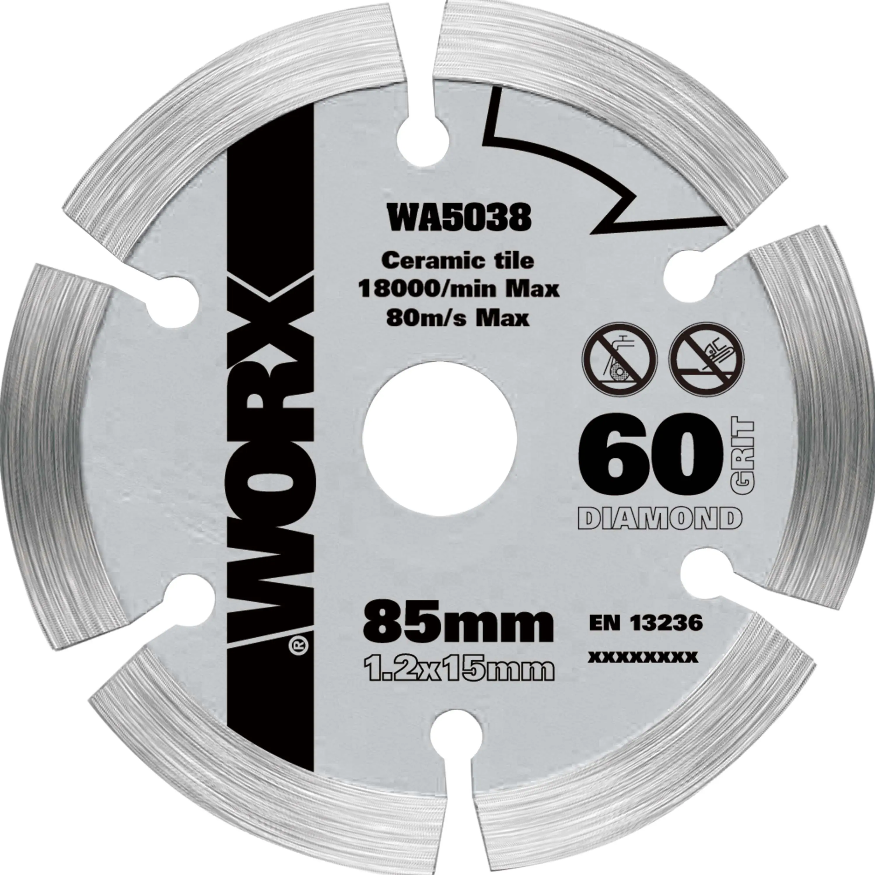 Worx Handkreissägeblatt Diamant WA5038 85 mm Worx Handkreissägeblatt Diamant WA5038 85 mm