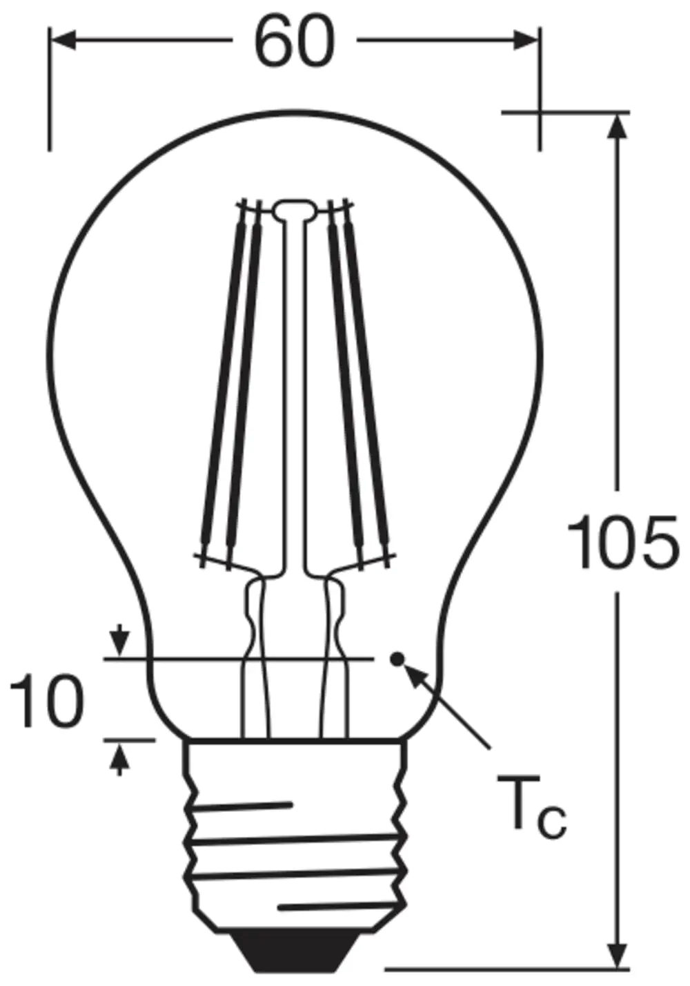 Osram LED Leuchtmittel Classic A60 E27 7W warmweiß, klar Osram LED Leuchtmittel Classic A60 E27 7W warmweiß, klar