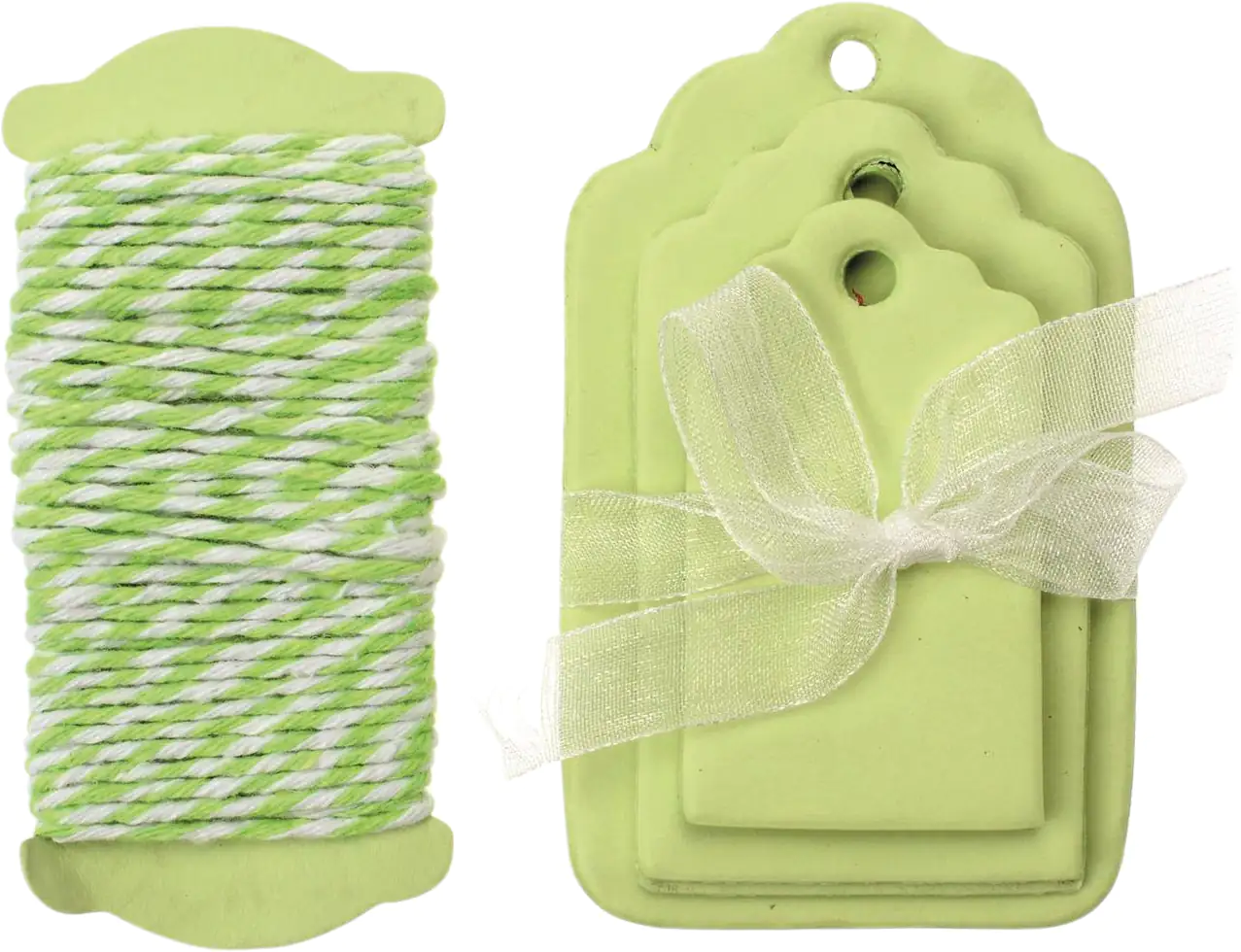 7610877531236 Glorex Papier-Etiketten hellgrün 5-8 x 3-5cm, 15 Stück