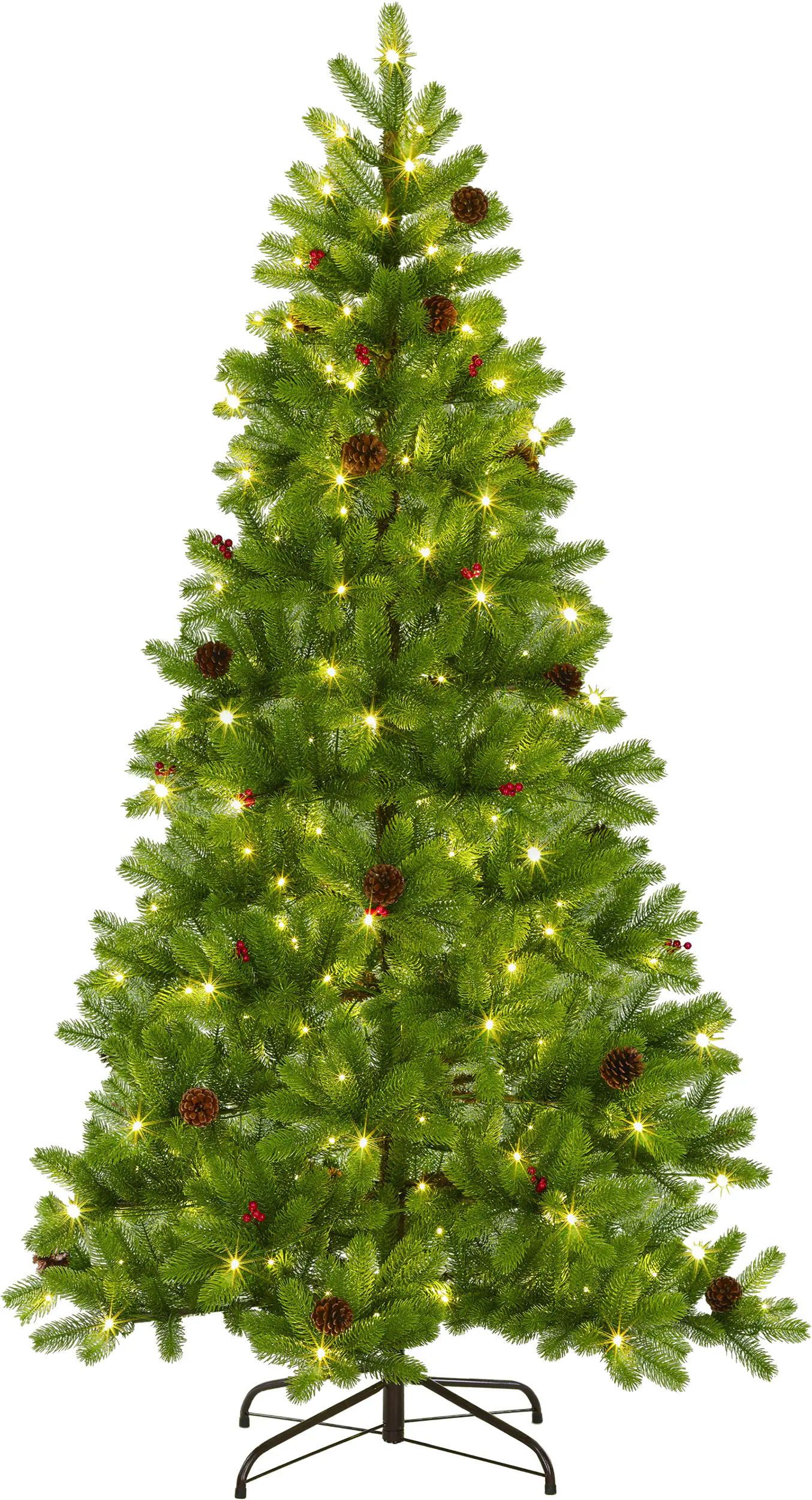 Black Box Trees Weihnachtsbaum Canaan beleuchtet inkl. Weihnachtsschmuck 210 cm grün