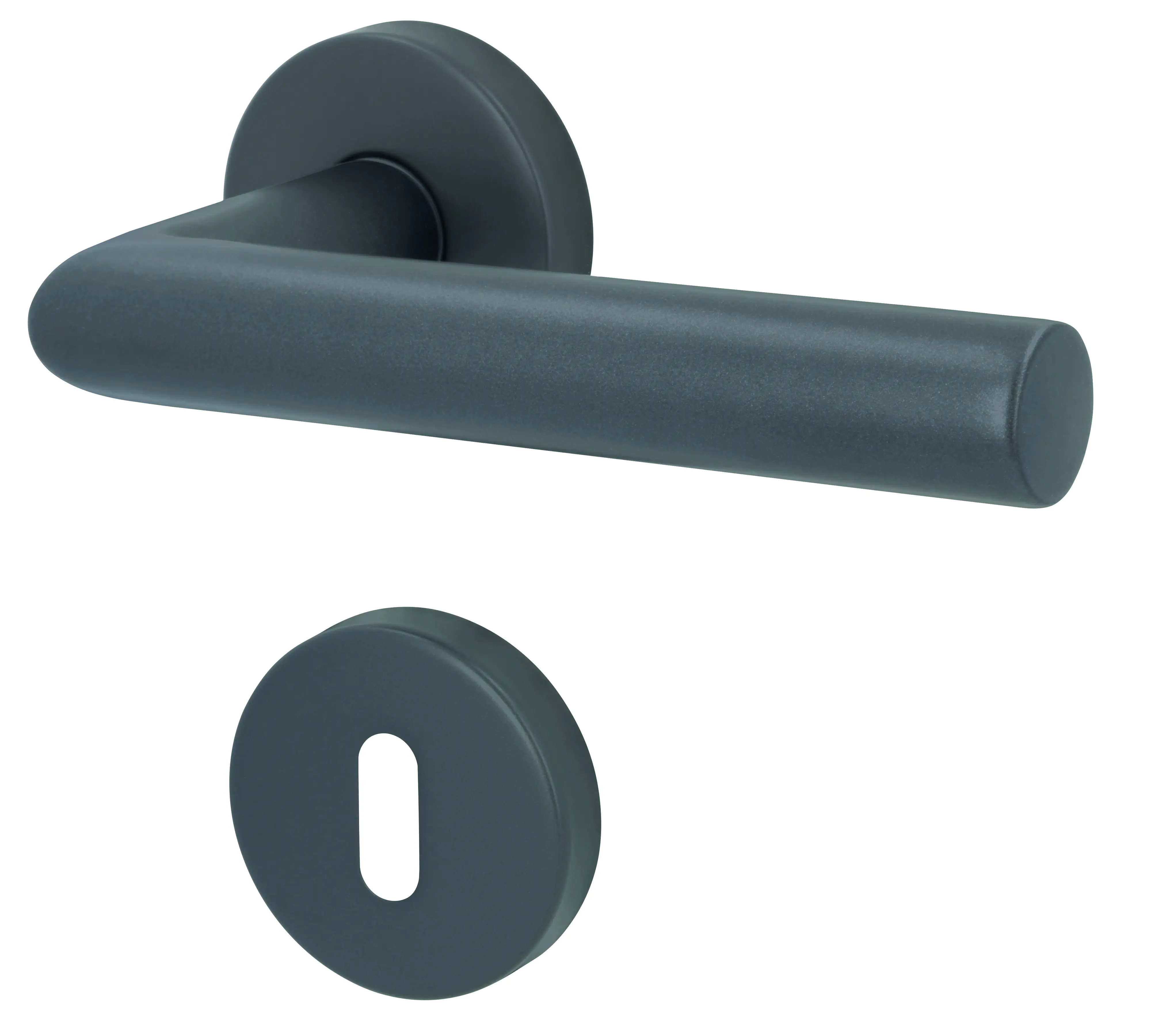 Alpertec BB-Rosettengarnitur Fair I Edelstahl kaschmirgrau rund