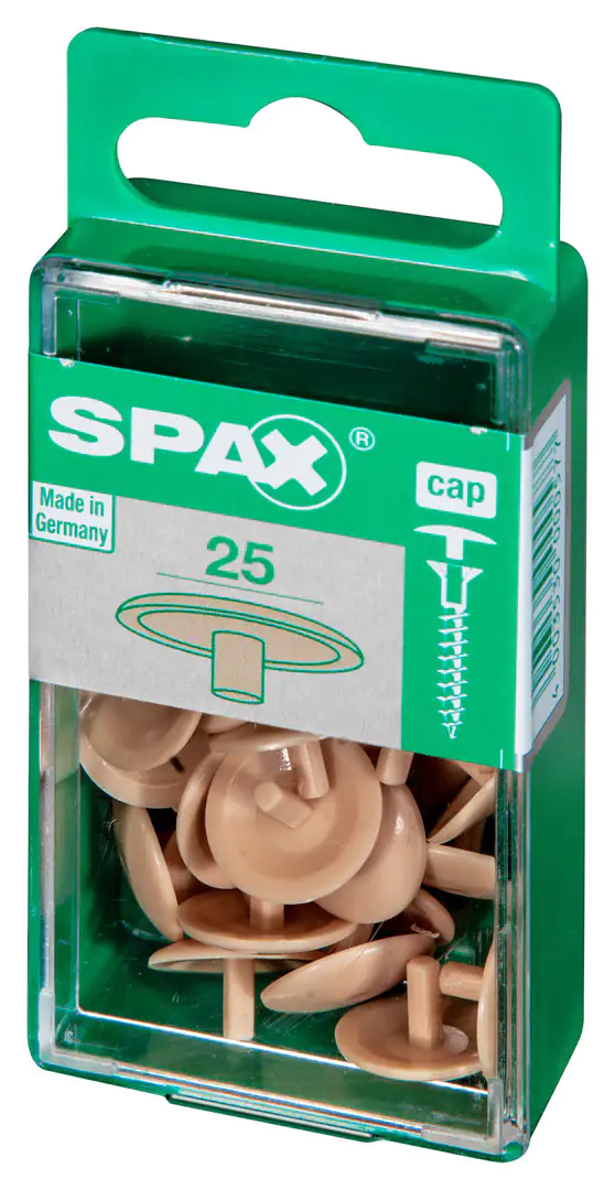 Spax Abdeckkappen beige zum stecken (stift) - 25 Stk. Spax Abdeckkappen beige zum stecken (stift) - 25 Stk.