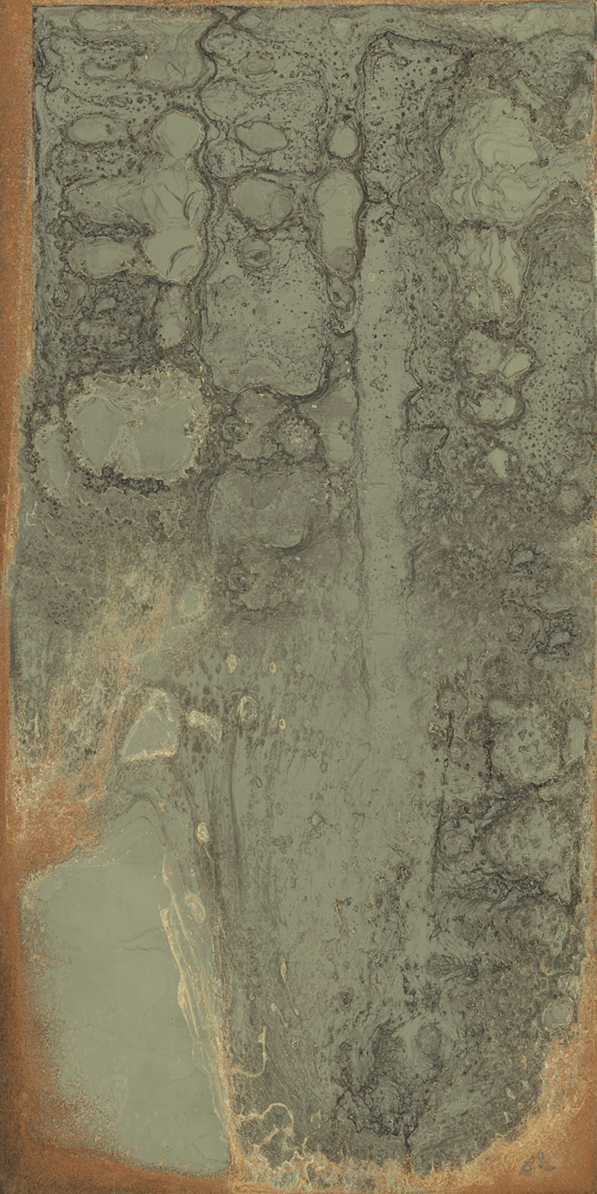 Bodenfliese Feinsteinzeug Oxyde 60 x 120 cm grün