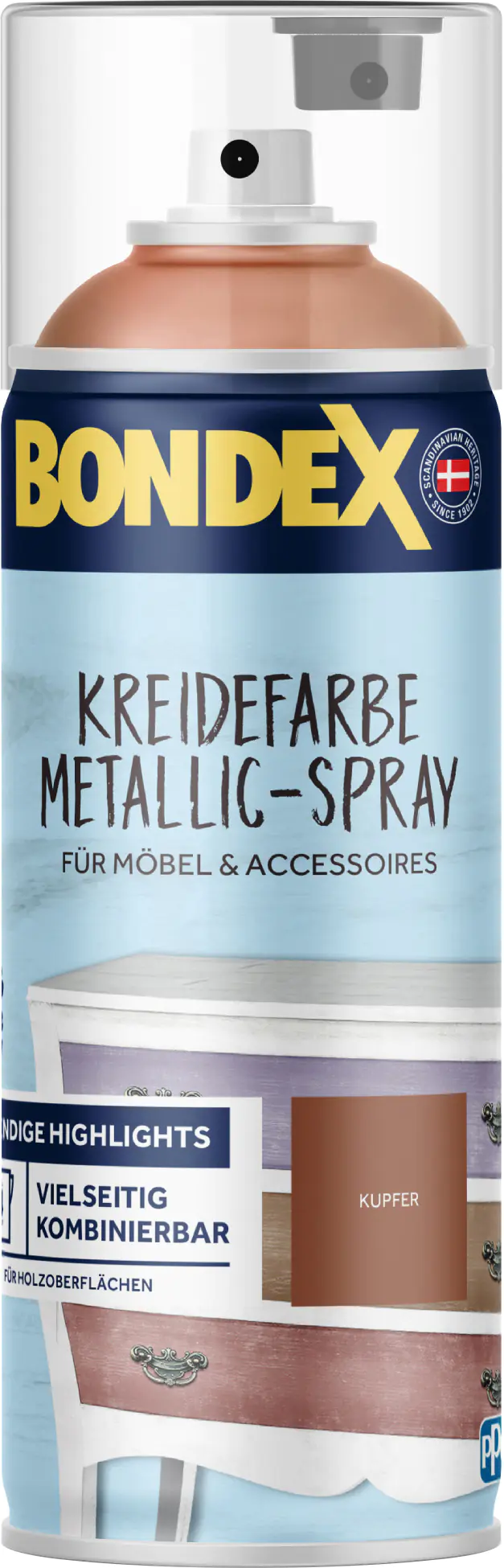 Bondex Kreidefarbe Metallic-Spray 400 ml kupfer