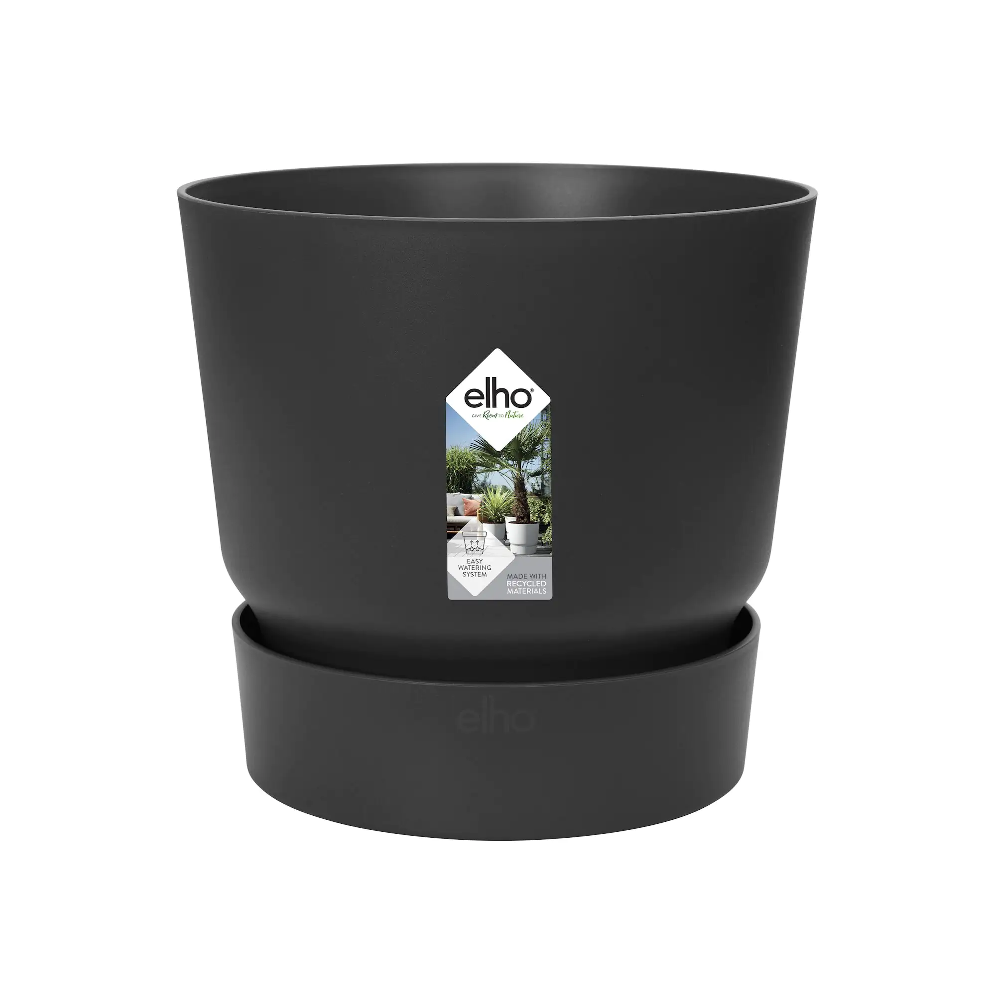 Elho Pflanztopf Greenville Ø 25 x 23 cm living schwarz Elho Pflanztopf Greenville Ø 25 x 23 cm living schwarz