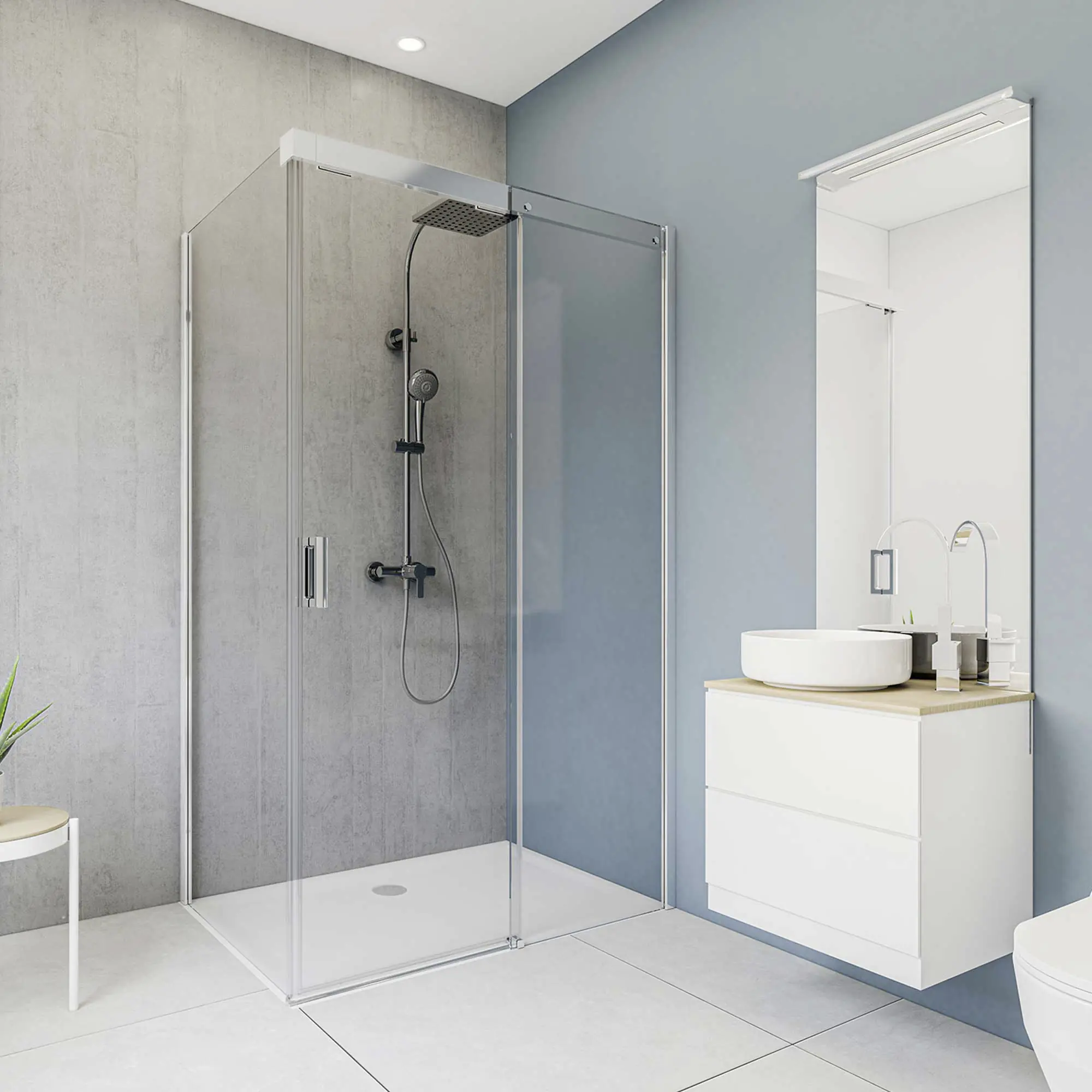 Breuer Duschrückwand Beton Dekor 150 x 255 x 0,3 cm