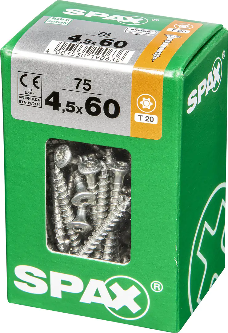 Spax Universalschrauben 4.5 x 60 mm TX 20 - 75 Stk.