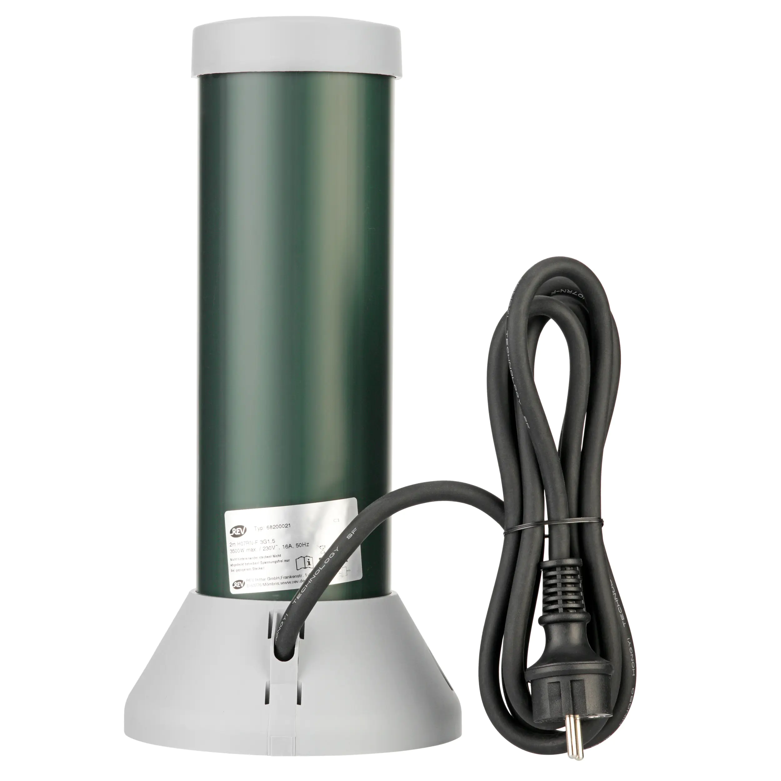 REV Garten-Steckdose 2-fach GreenCraft 2m Zuleitung grau-grün