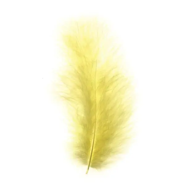Glorex Marabufedern gelb ca. 15 Stück