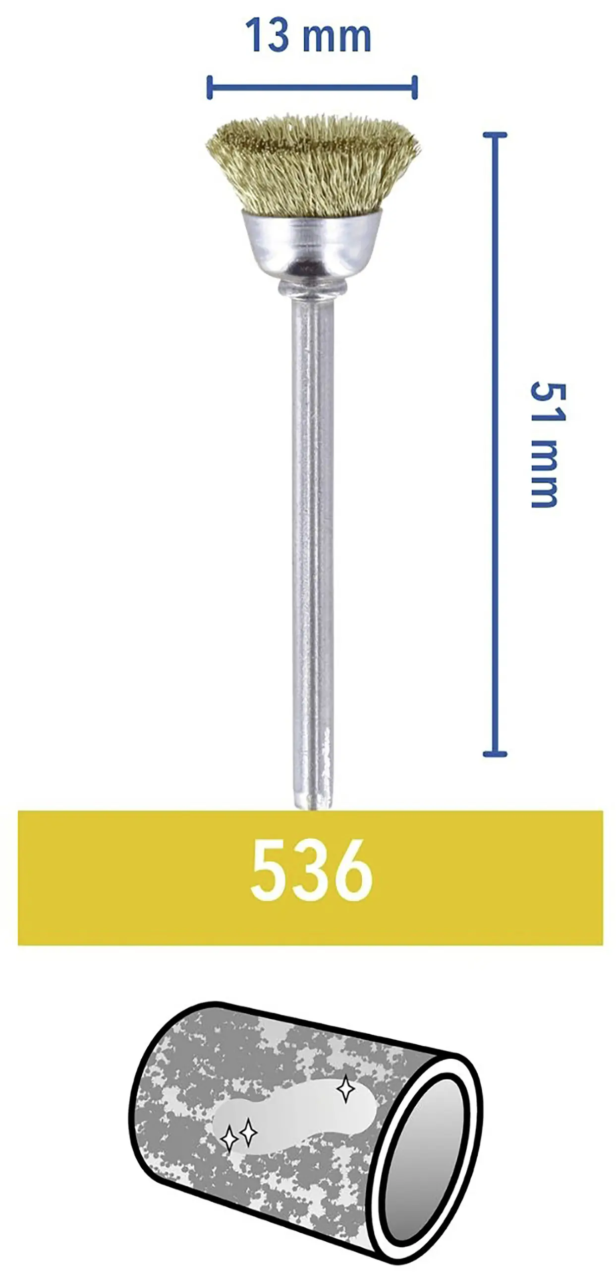 Dremel Messingbürste Ø 13,0 mm 2er-Pack 536