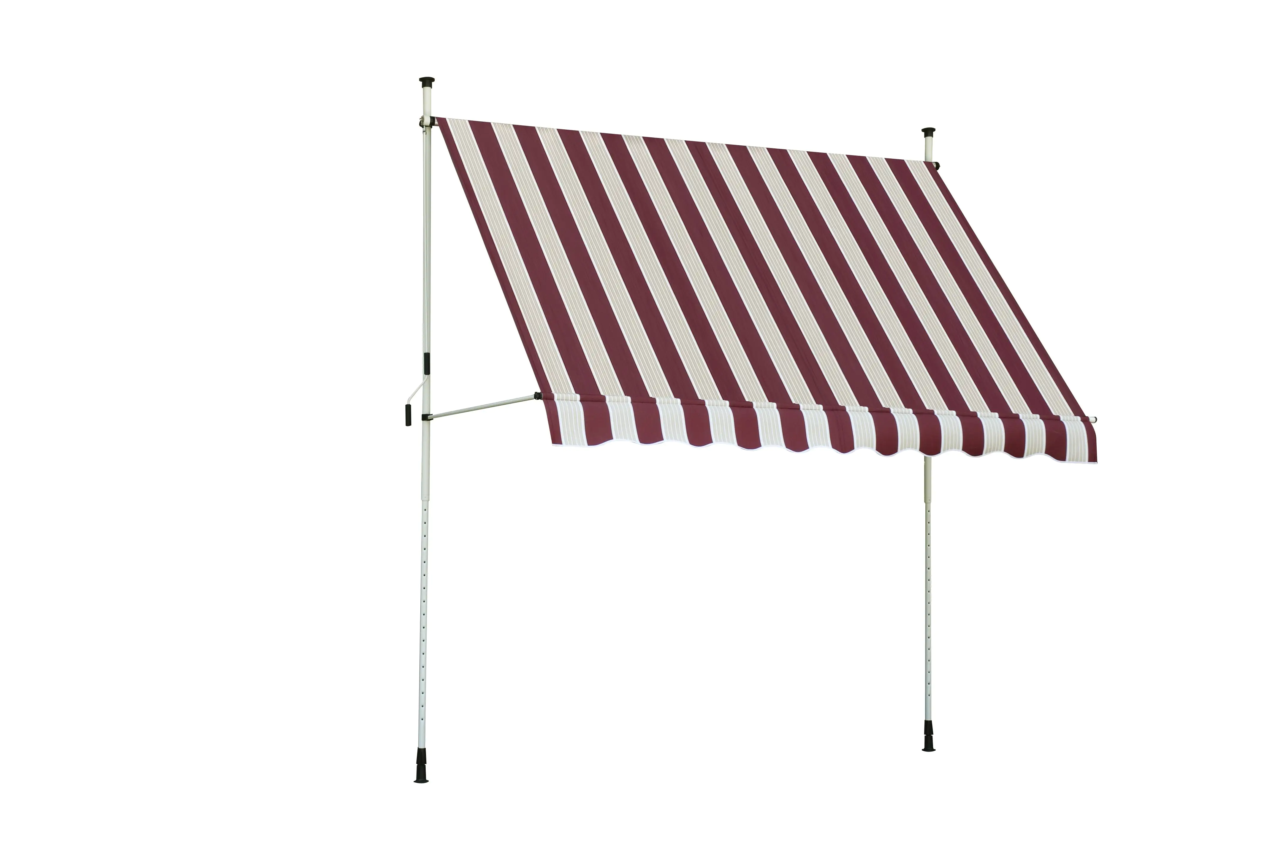 TrendLine Balkon-Markise 2,5 x 1,3 m rot-weiß gestreift