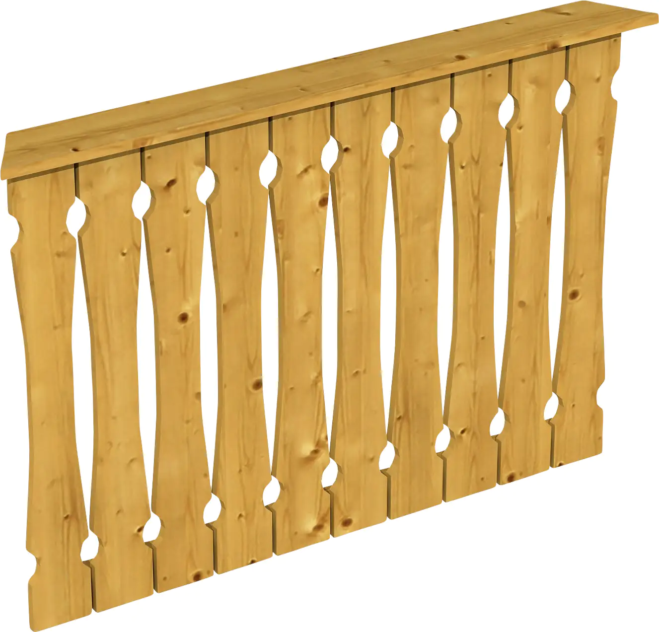 SKAN HOLZ Brüstung Balkonschalung 120 x 96 cm Fichte
