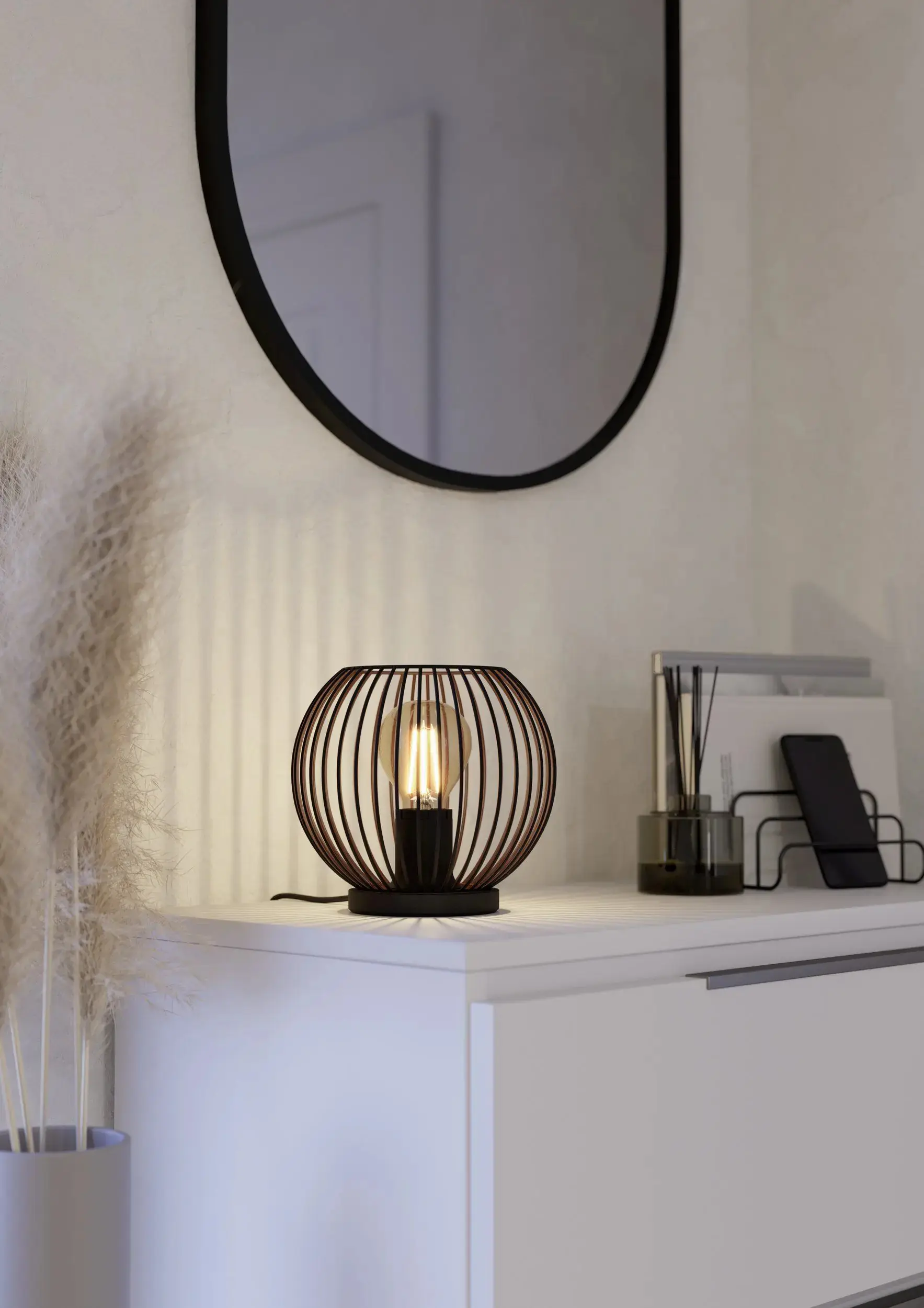 Eglo Tischlampe Almanzora Ø 20 x 19 cm schwarz/kupfer