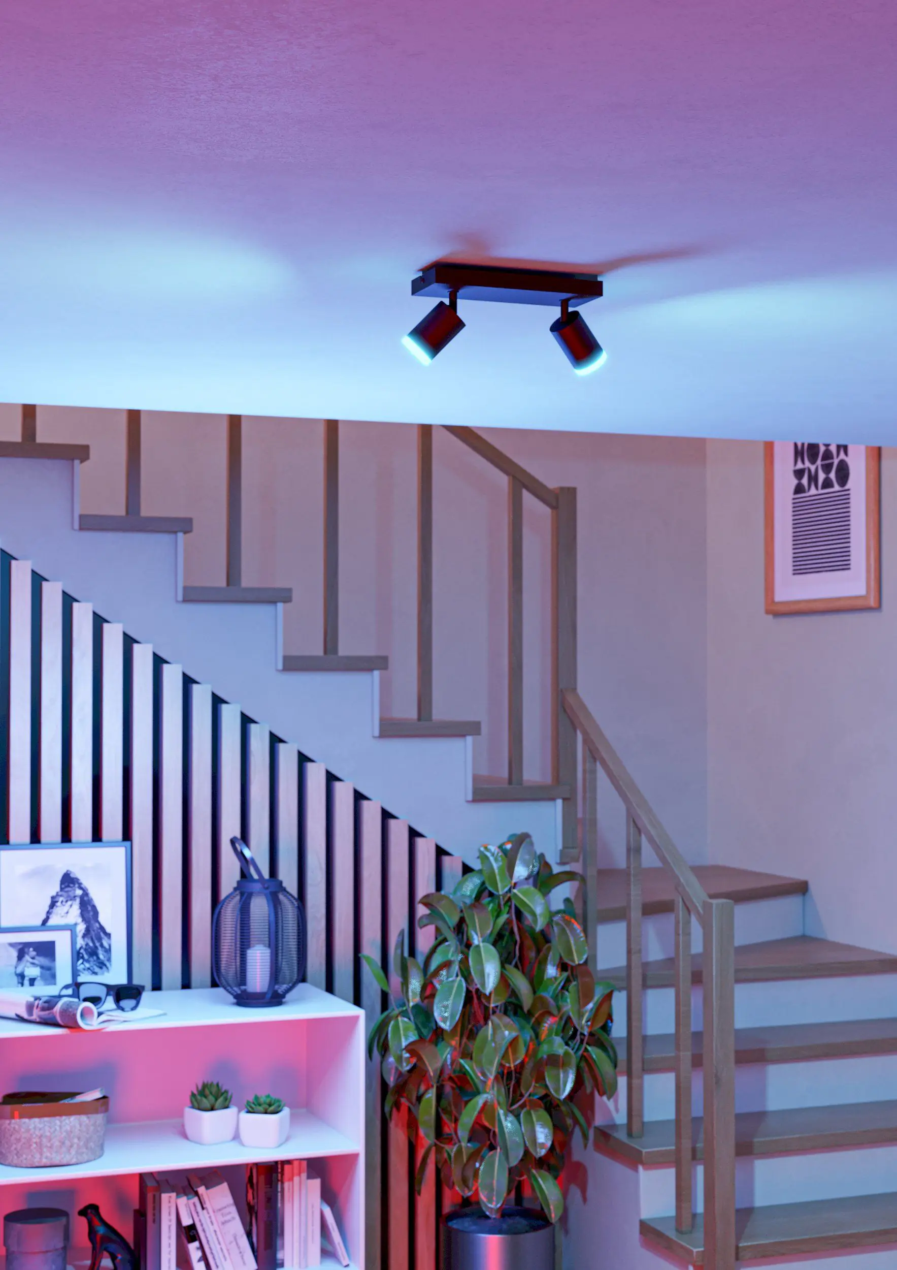 Eglo LED Leuchten 2er Spot Melitello-Z schwarz 25 x 11 cm RGB dimmbar