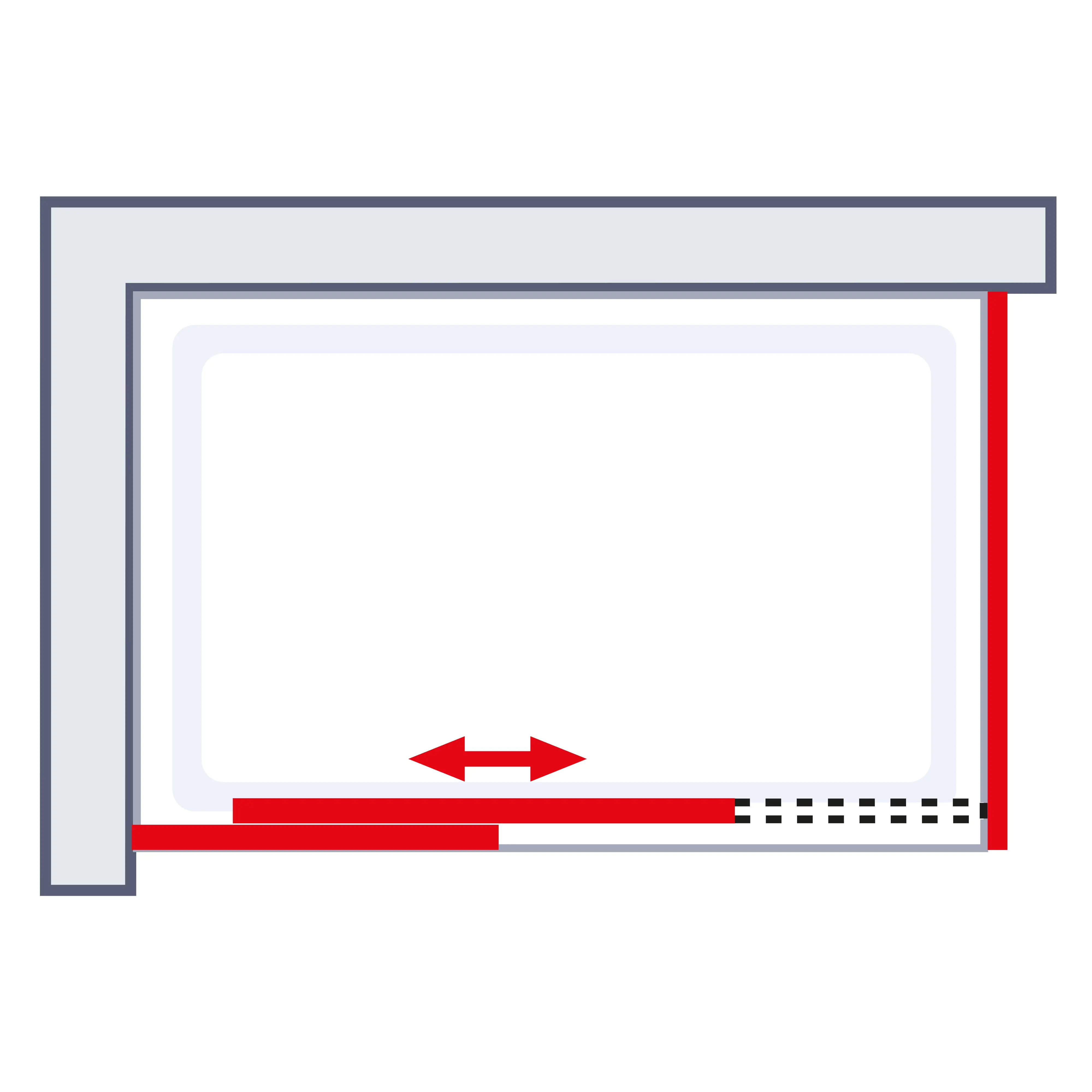 Schulte Schiebetür mit Seitenwand Alexa Style 2.0 120 x 90 cm mattschwarz