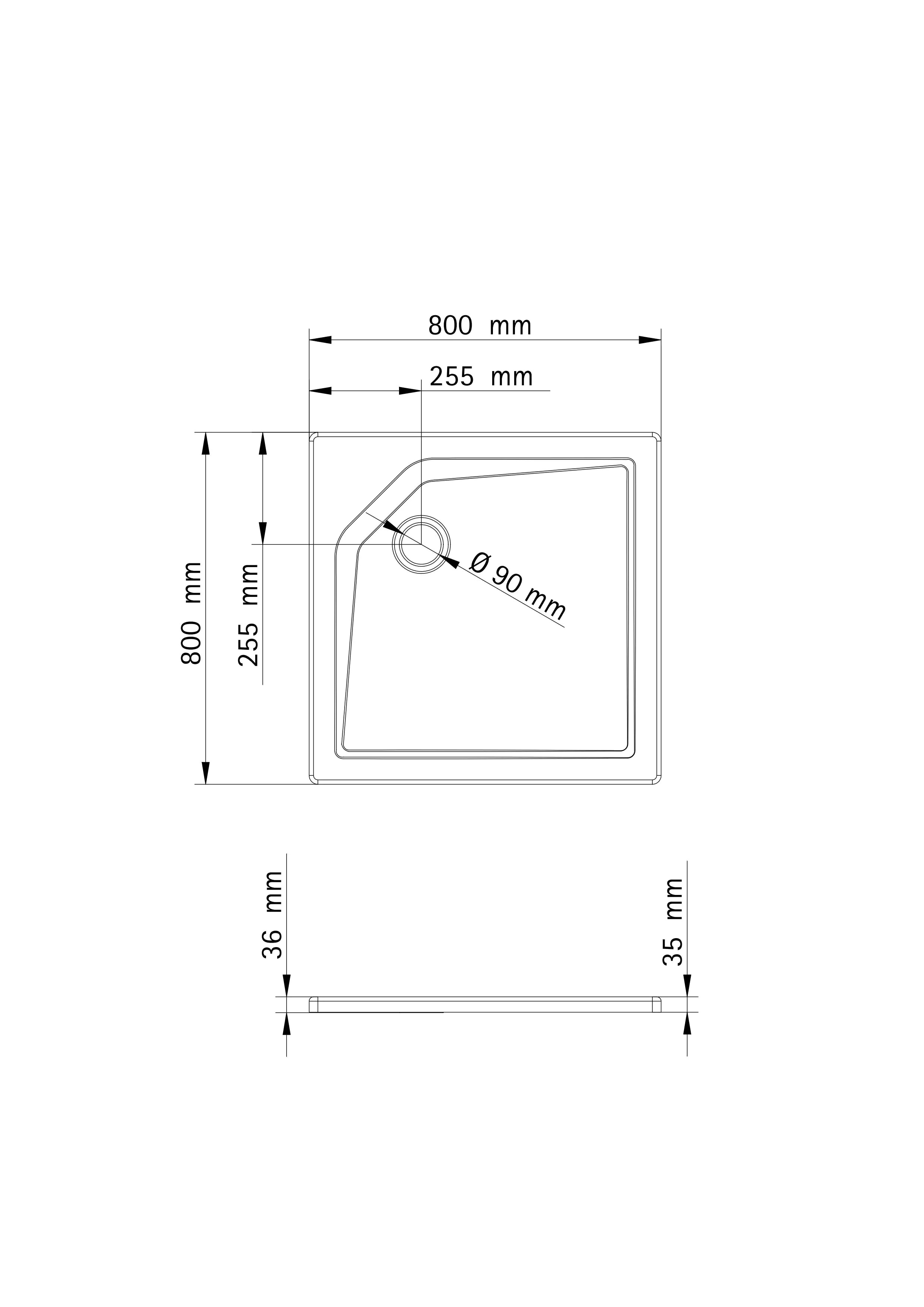 Schulte Duschwanne Sanitär-Acryl 80 x 80 cm alpinweiß