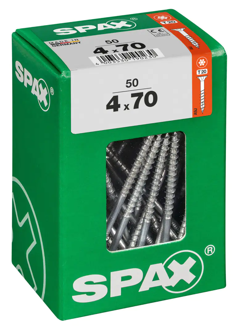 Spax Universalschrauben 4.0 x 70 mm TX 20 - 50 Stk.