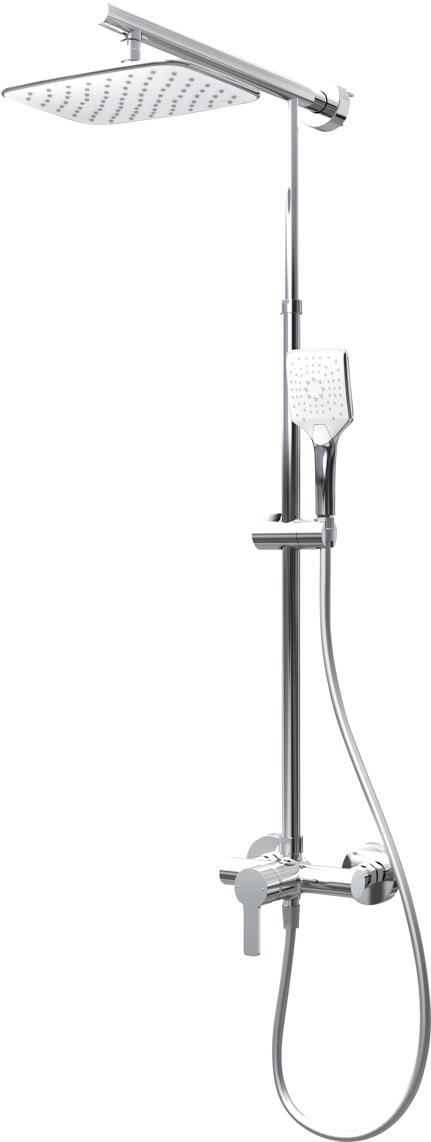 Schulte DuschMaster Rain Classic White Style mit Einhebelmischer