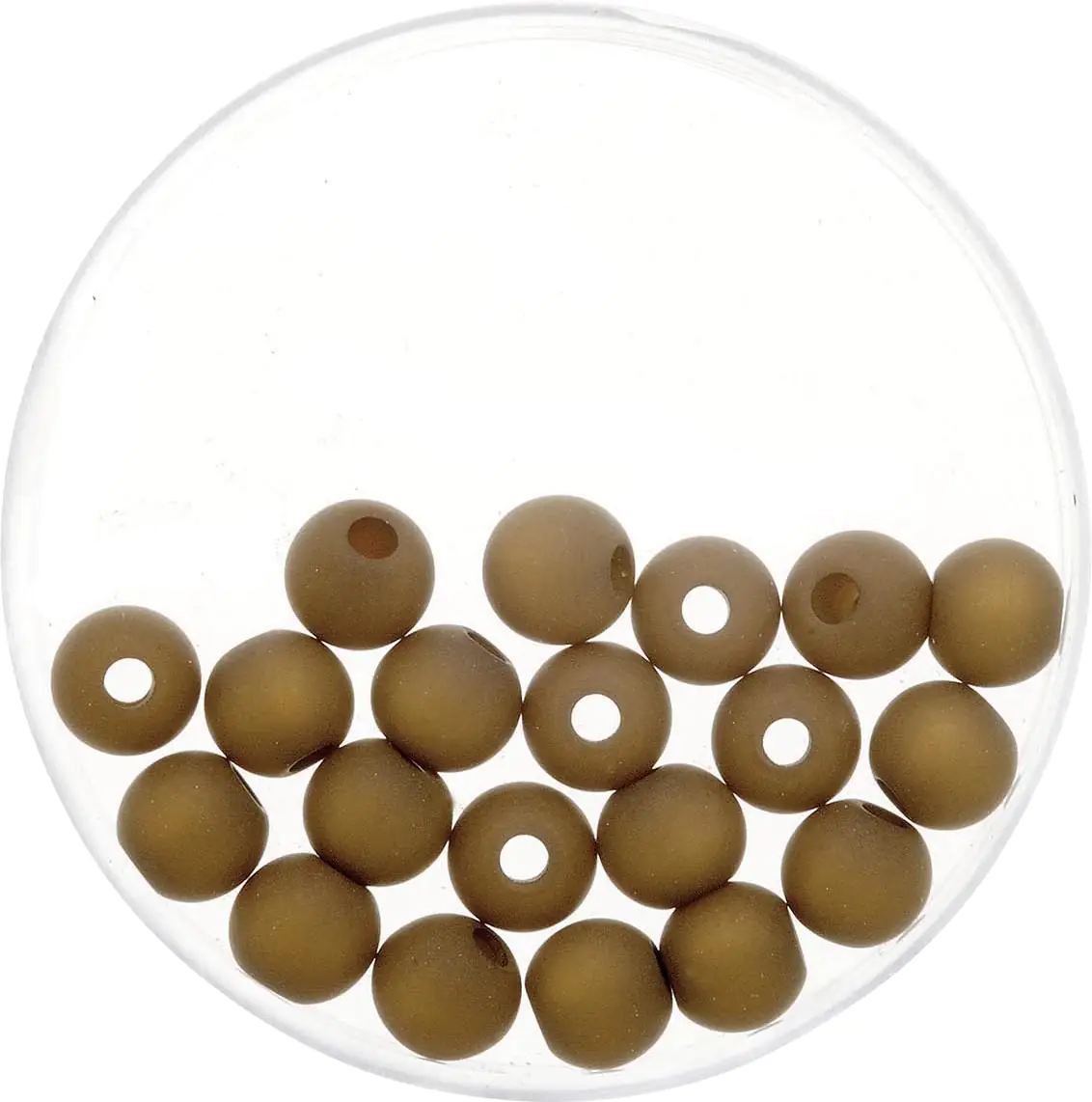 Glorex Perle Polaris 6 mm 20 Stück, matt dunkelbraun