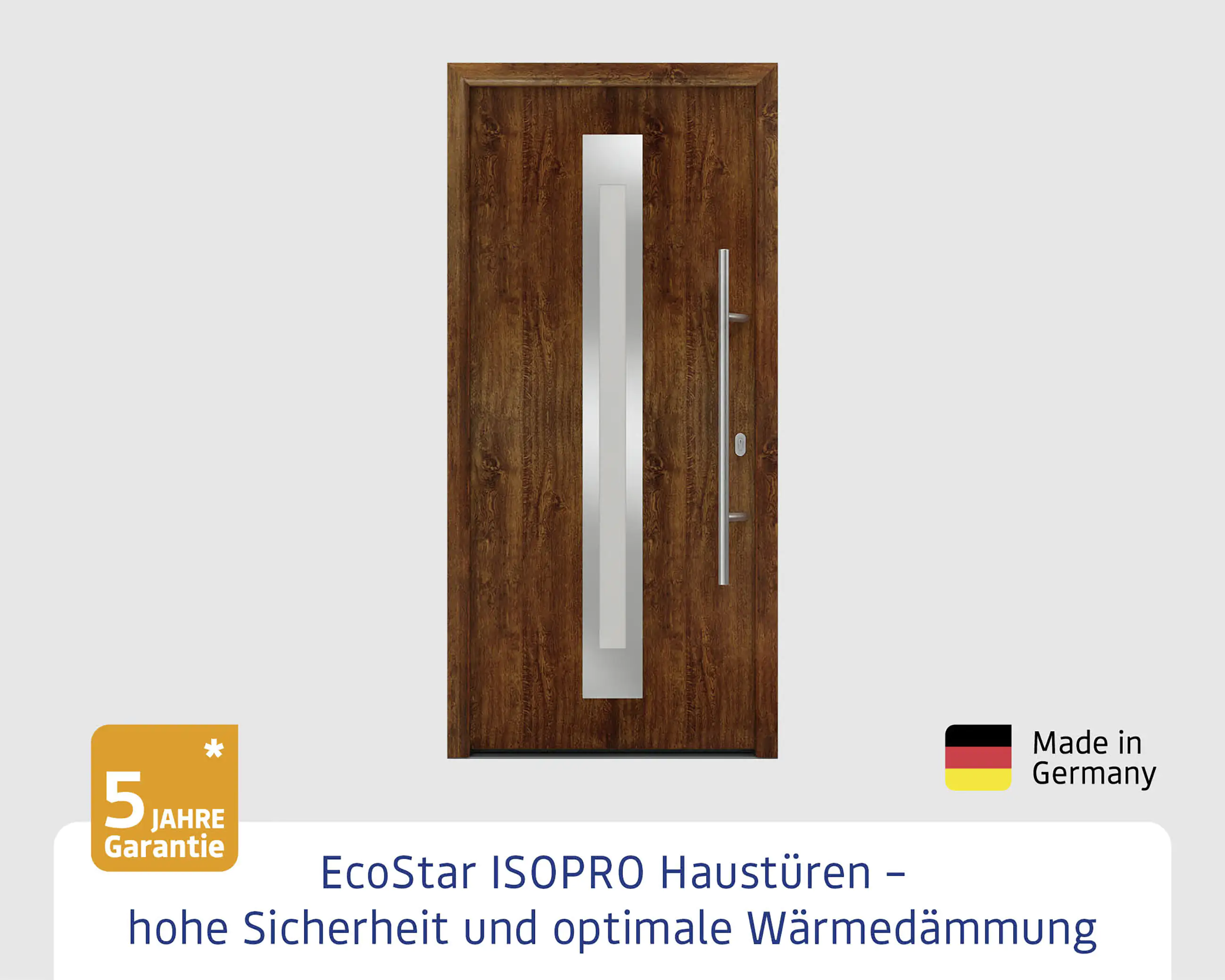 EcoStar Haustür ISOPRO IP 770S dark oak 110 x 210 cm EcoStar Haustür ISOPRO IP 770S dark oak 110 x 210 cm