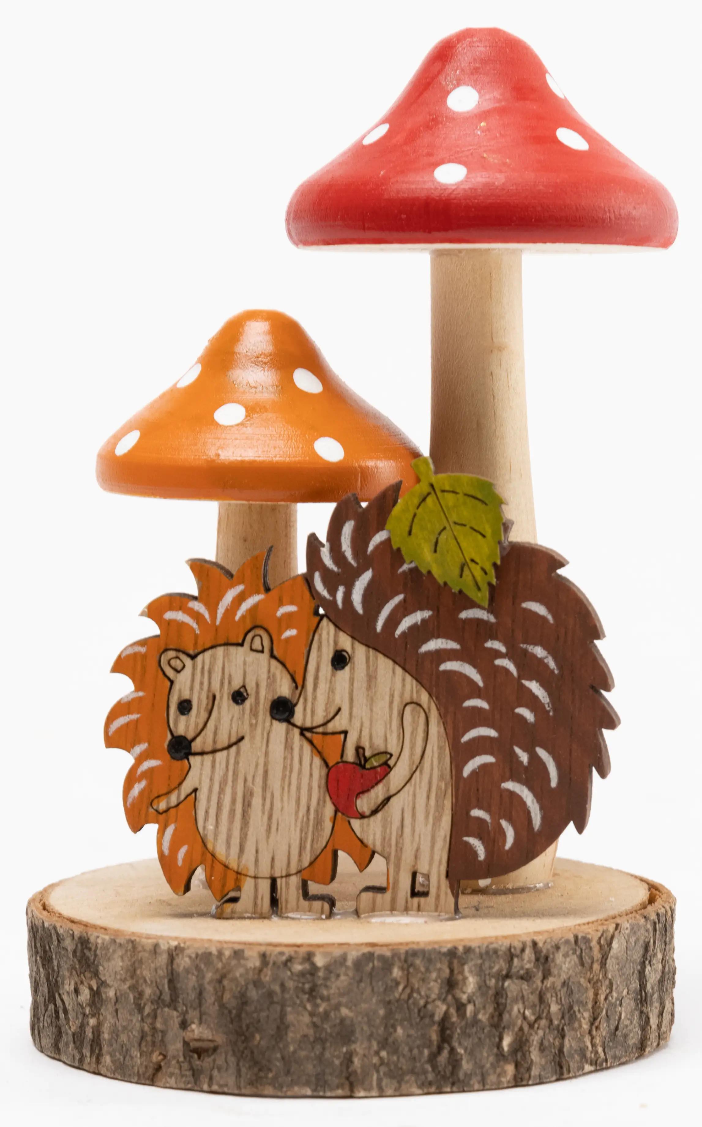 TrendLine Dekofigur Pilze Holz 16 x 13 cm braun rot