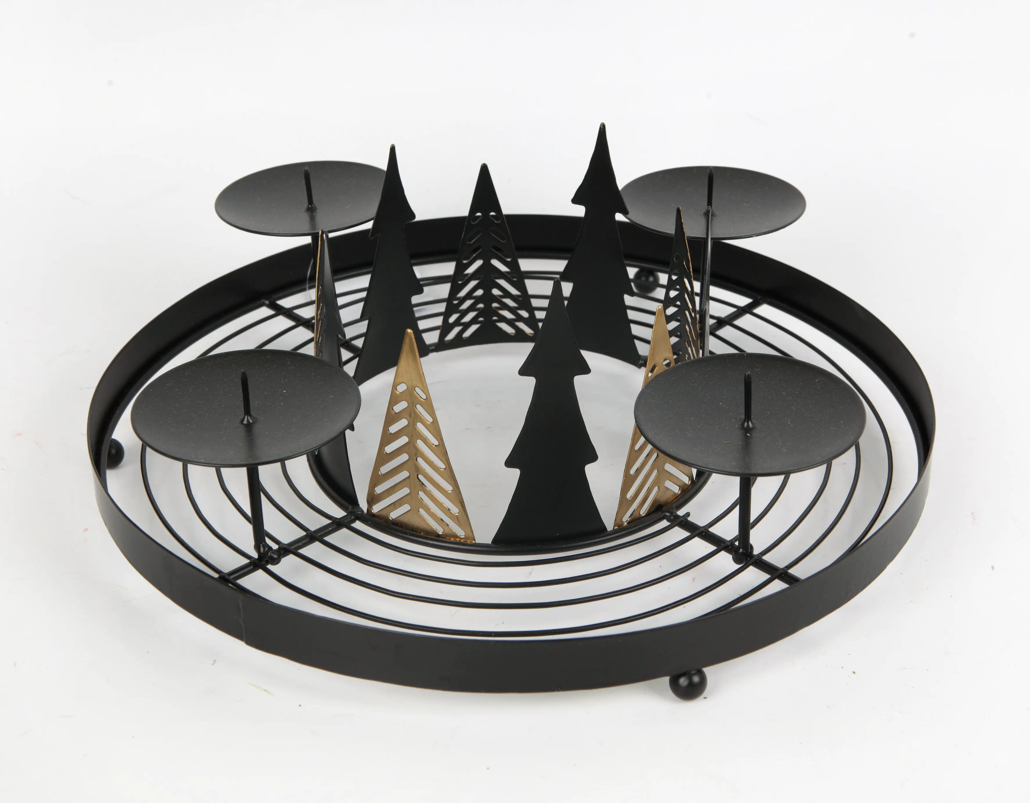 TrendLine Adventskranz aus Metall Ø 30 cm x 11 cm TrendLine Adventskranz aus Metall Ø 30 cm x 11 cm