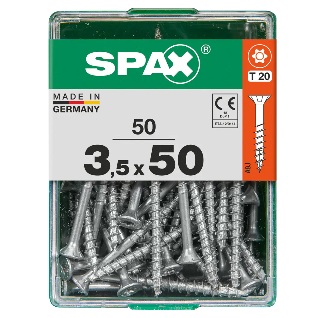 Spax Universalschrauben 3.5 x 50 mm TX 20 - 50 Stk. Spax Universalschrauben 3.5 x 50 mm TX 20 - 50 Stk.