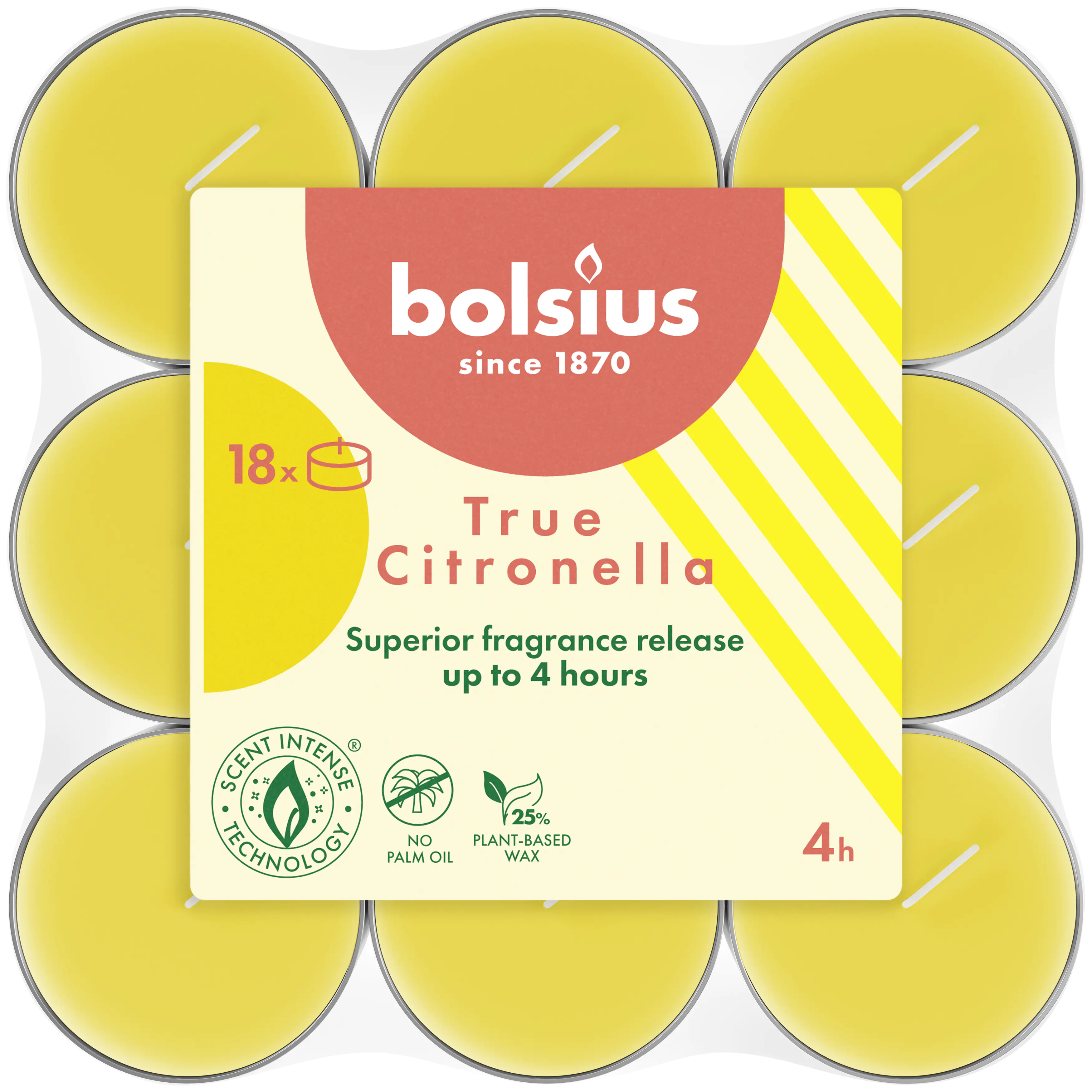 Bolsius Teelichte Citronella 18er Pack 