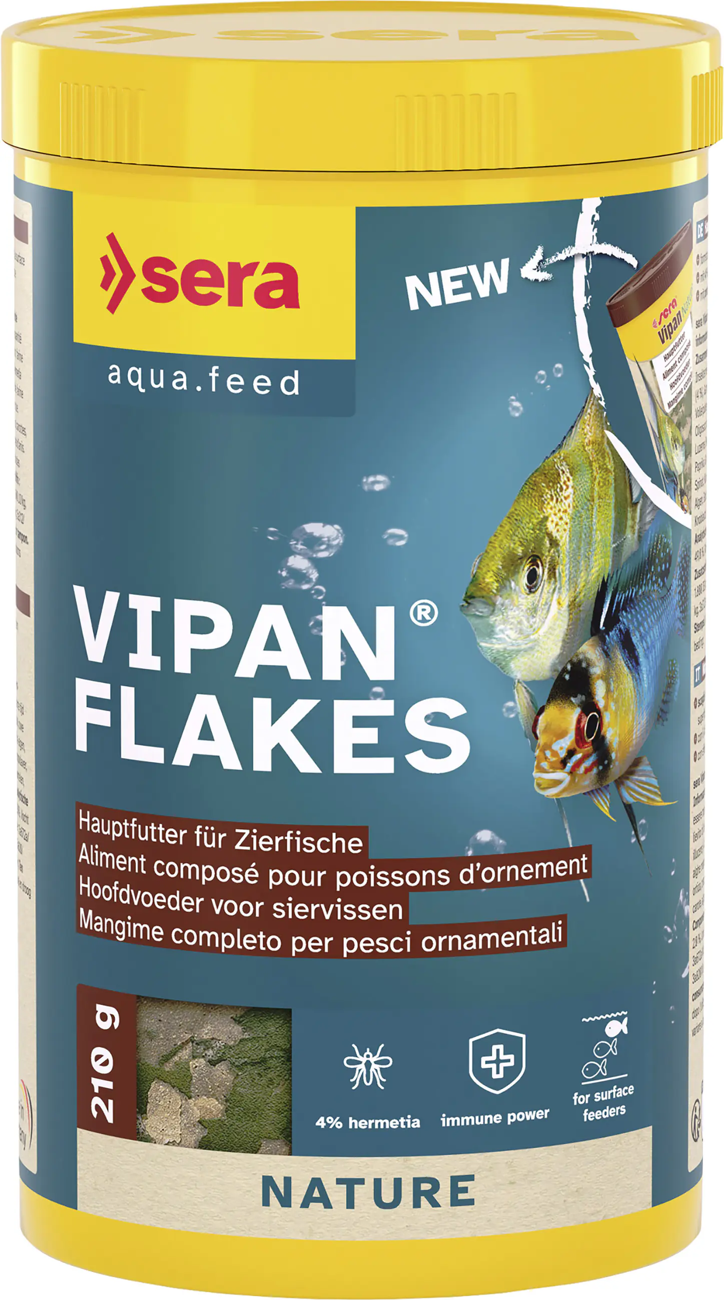Sera Fischfutter Vipan Flakes 1 L Sera Fischfutter Vipan Flakes 1 L