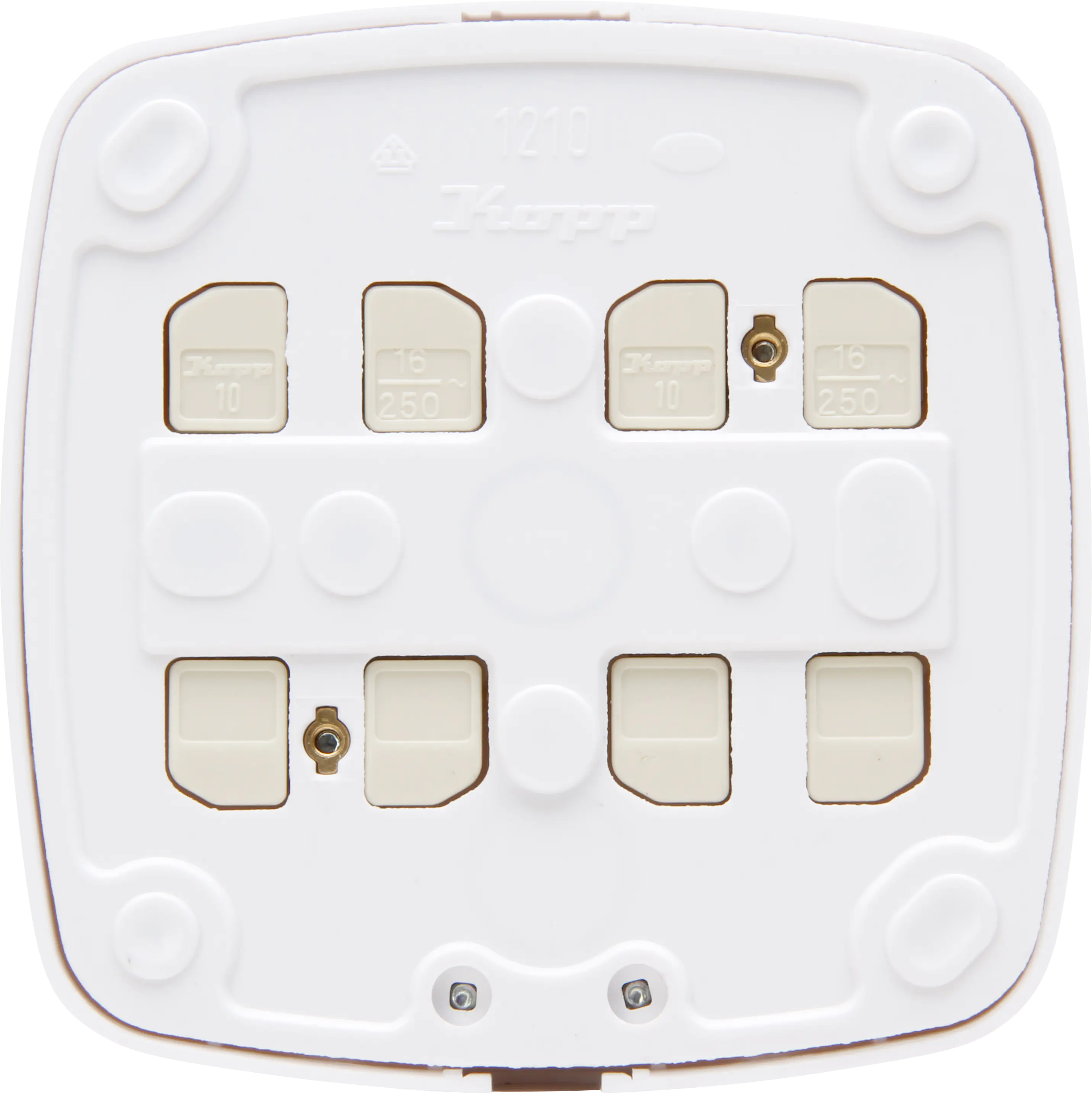 Kopp 4-fach Steckdose ohne Kabel Athenis weiß 121001009