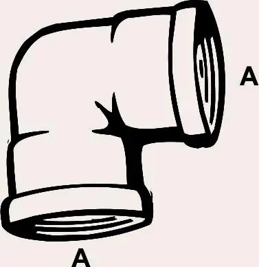 Cornat Winkel messing 1" Innengewinde