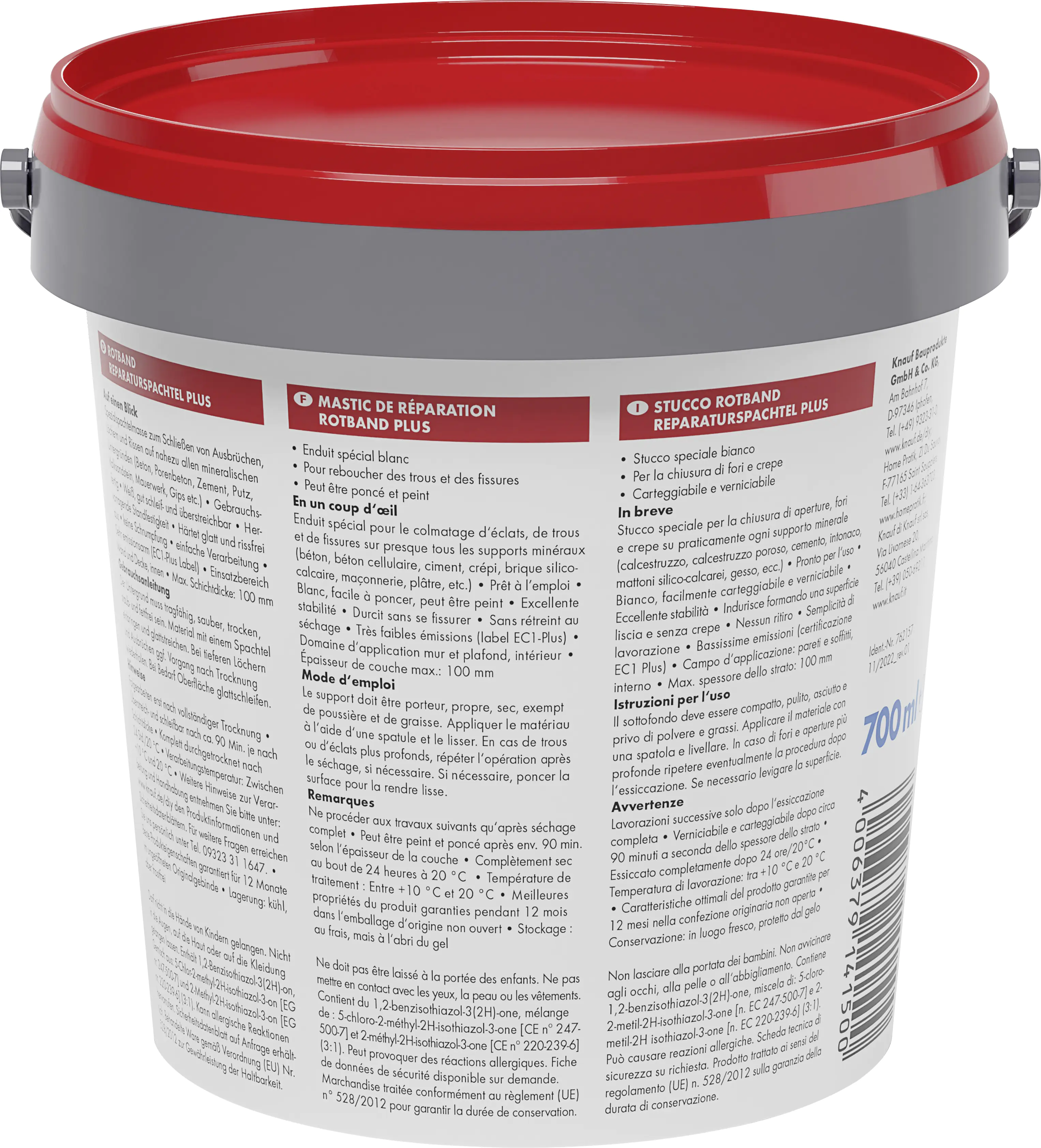 Knauf Rotband Reparaturspachtel Plus 700 ml Knauf Rotband Reparaturspachtel Plus 700 ml