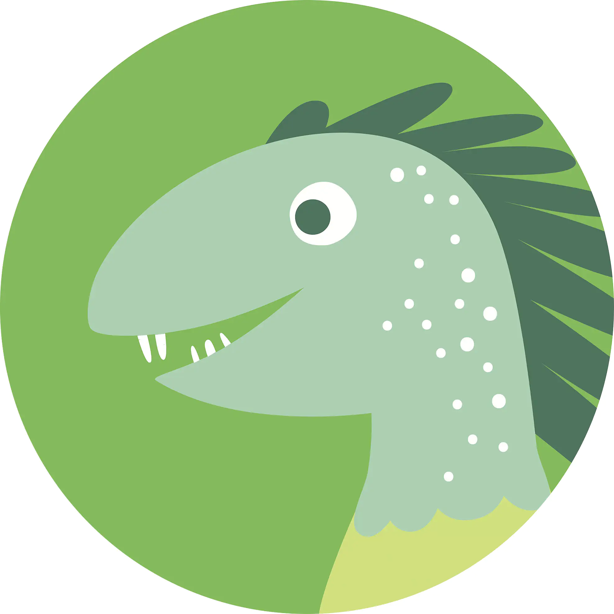 Komar Vlies Fototapete Dot Little Dino Velo Ø 128 cm, selbstklebend